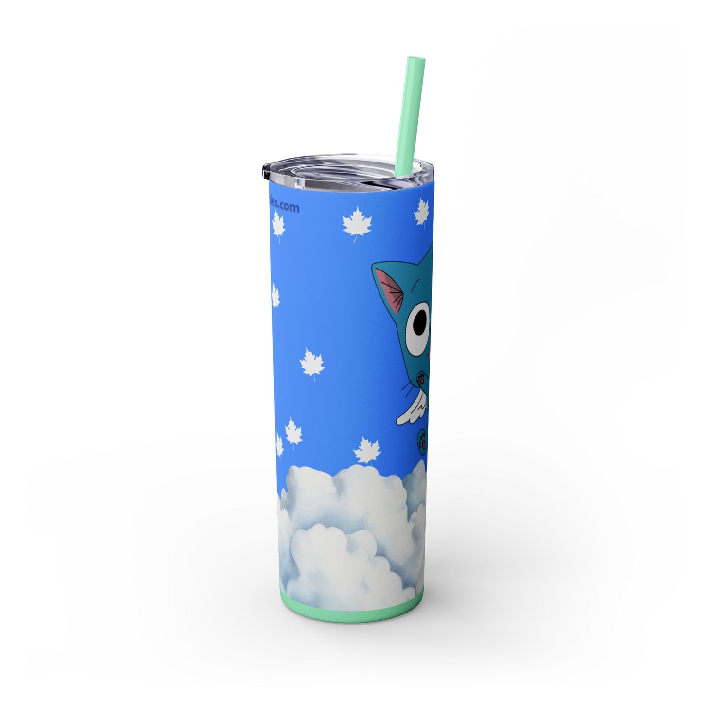 Fairy Tail - Happy As Can Be Skinny Tumbler with Straw, 20oz