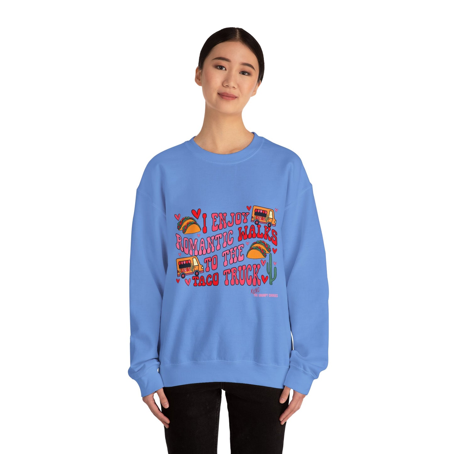 The Grumpy Cookies - Romance = Tacos Unisex Heavy Blend™ Crewneck Sweatshirt