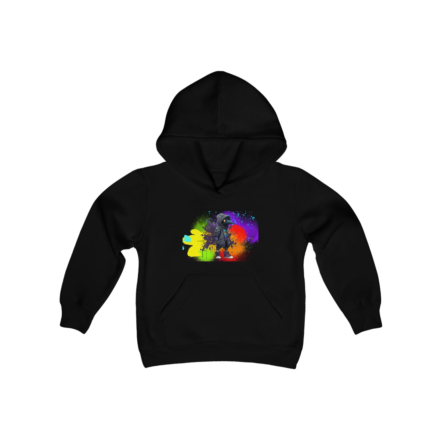 The Grumpy Cookies - Kuro the Raven Youth Heavy Blend Hooded Sweatshirt