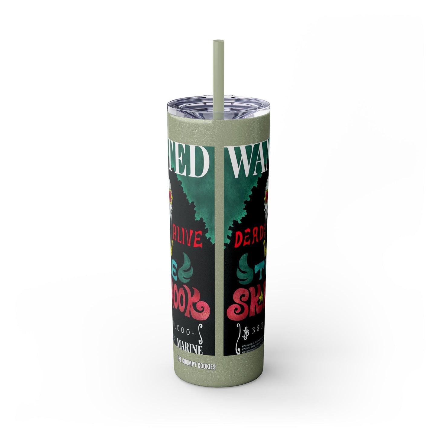 One Piece - Brook Wanted Poster Tumbler with Straw, 20oz