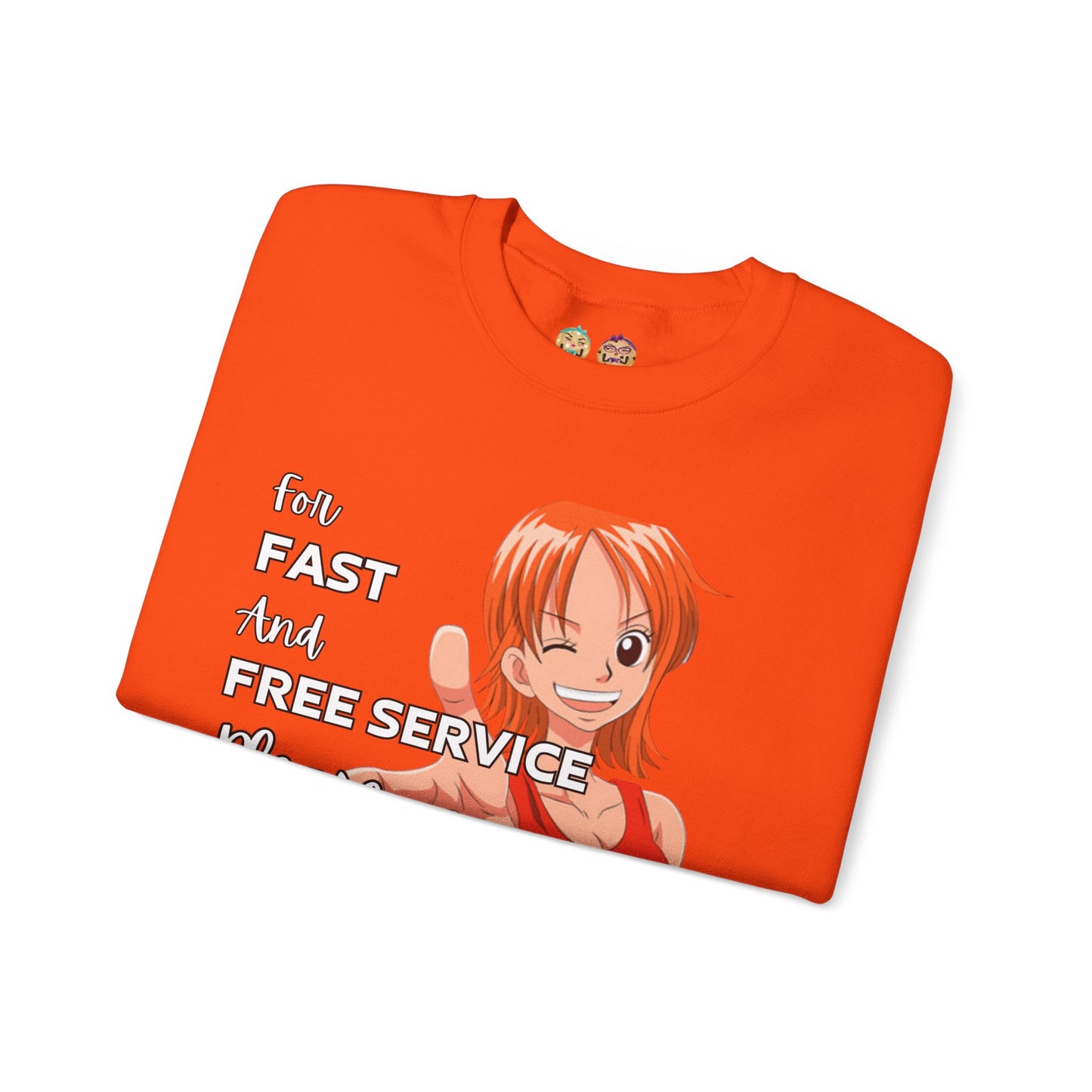 One Piece - Fast and Free Service Unisex Heavy Blend™ Crewneck Sweatshirt