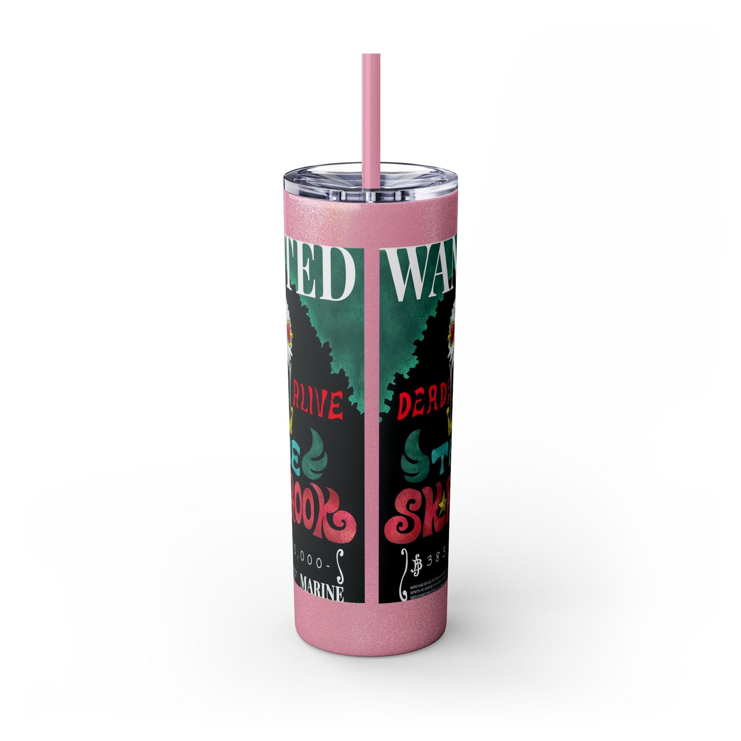 One Piece - Brook Wanted Poster Tumbler with Straw, 20oz