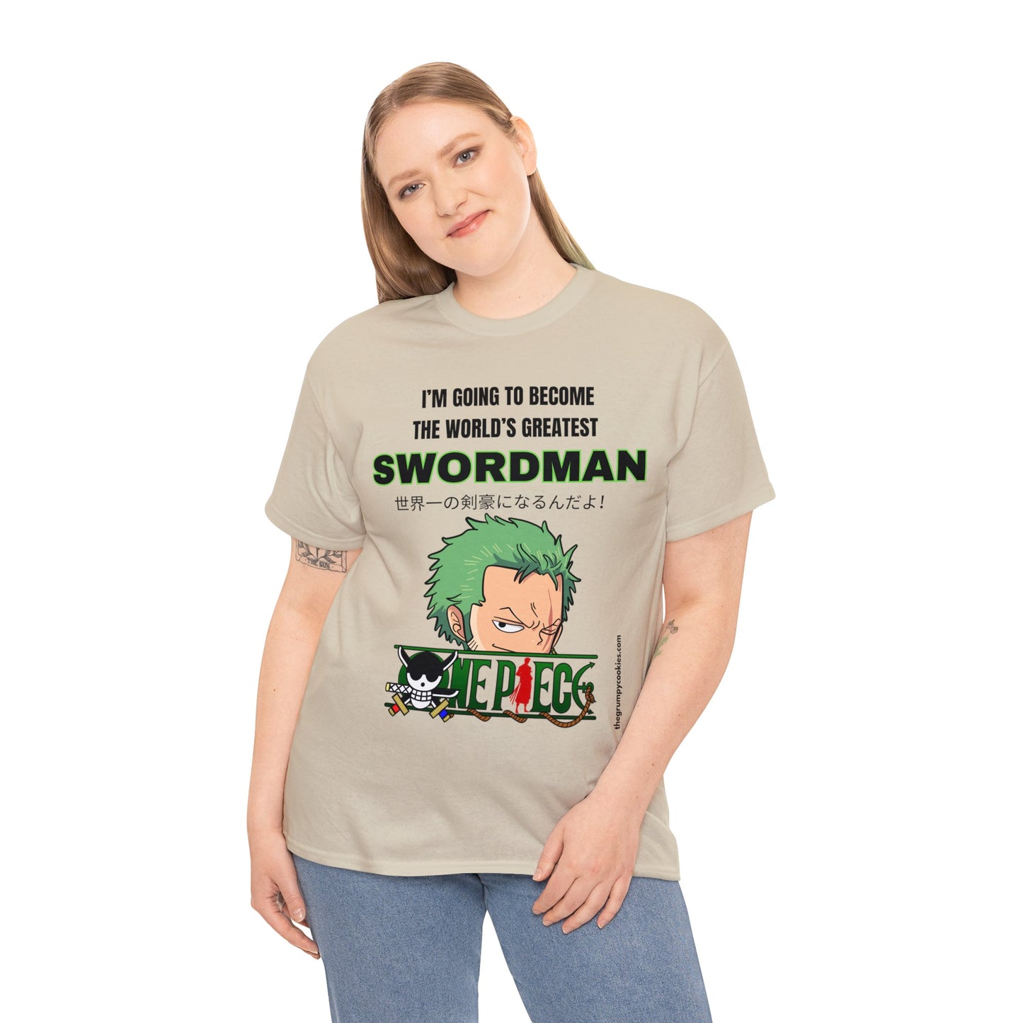 One Piece - World's Greatest Swordsman Unisex Heavy Cotton Tee