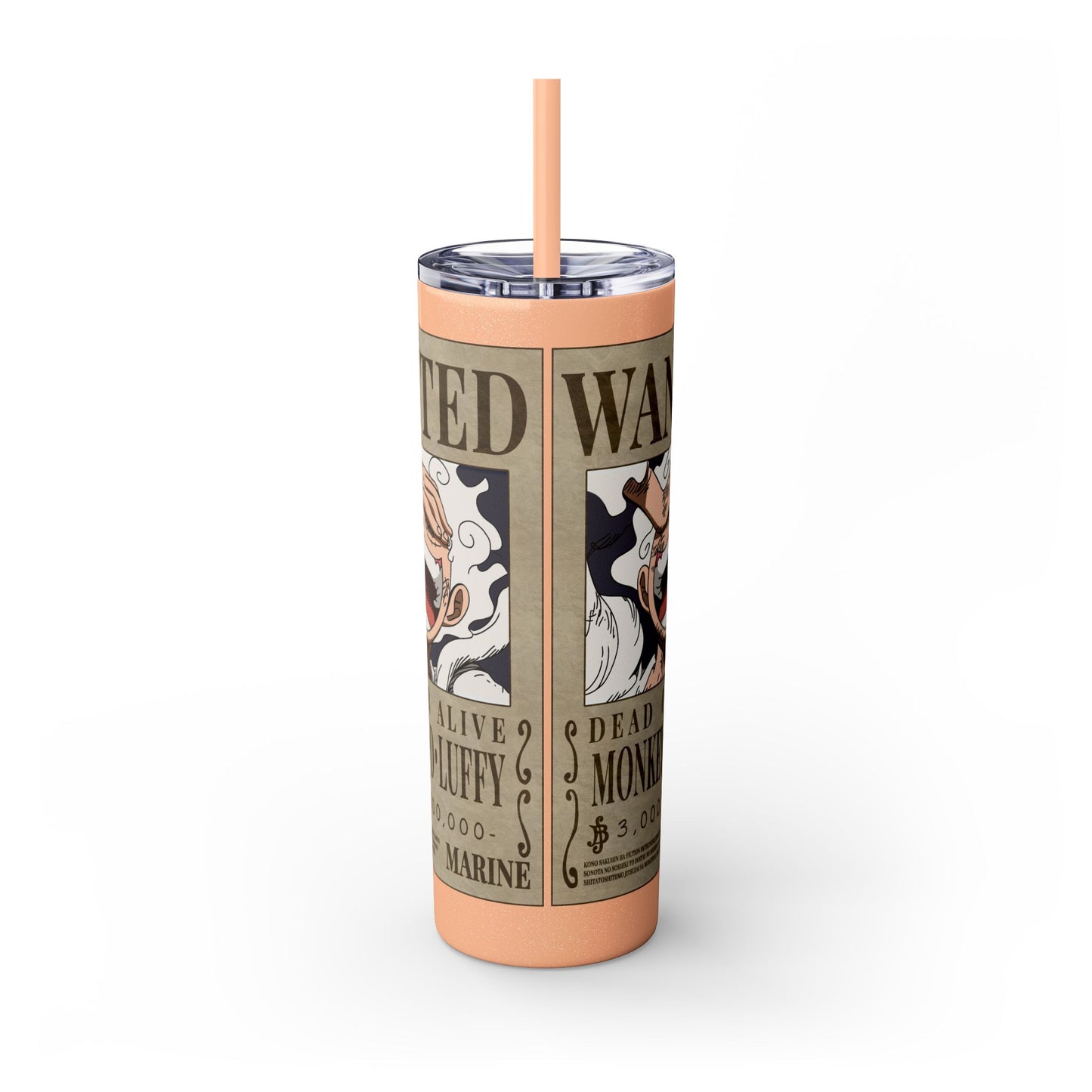 One Piece - Luffy Fifth Gear Skinny Tumbler with Straw, 20oz