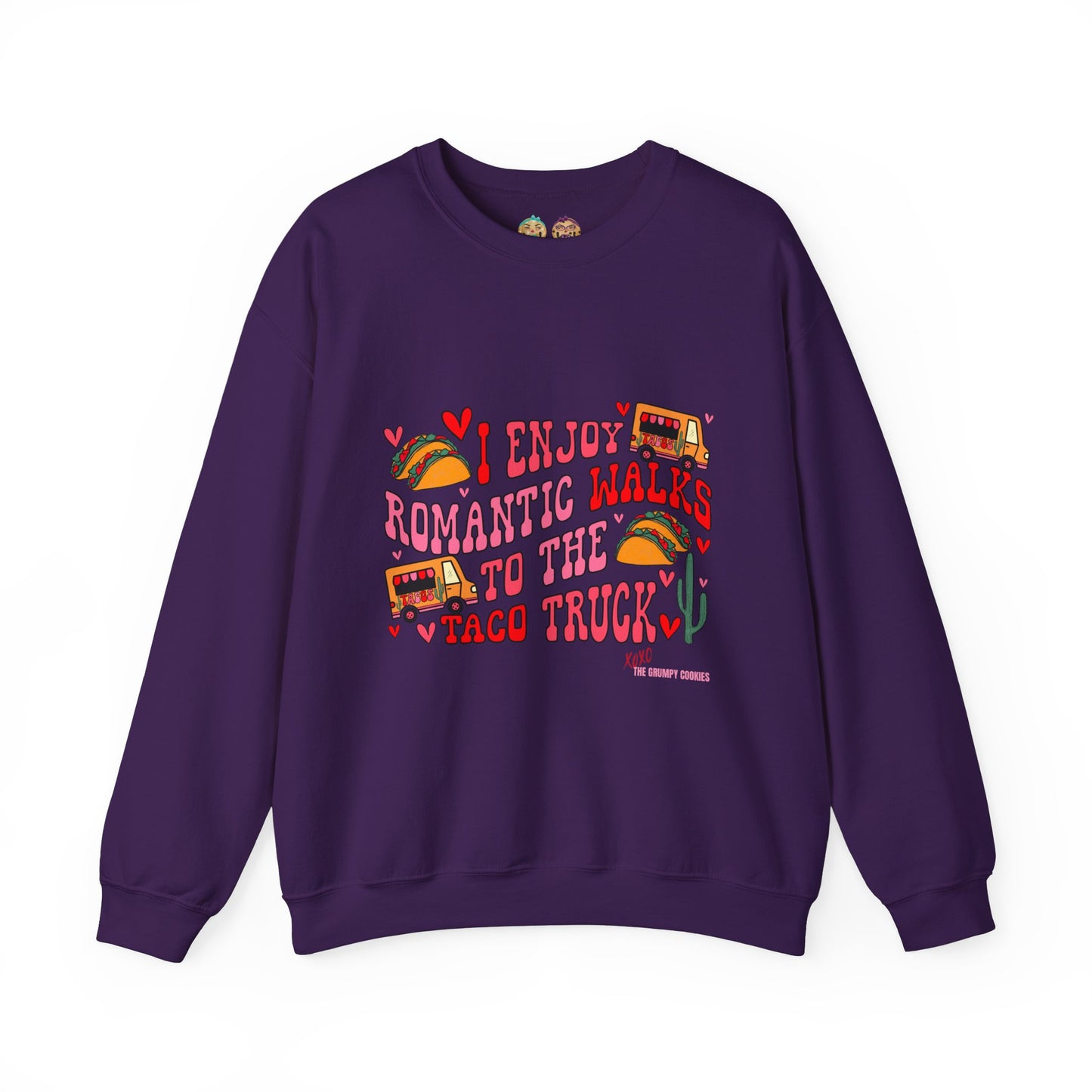 The Grumpy Cookies - Romance = Tacos Unisex Heavy Blend™ Crewneck Sweatshirt