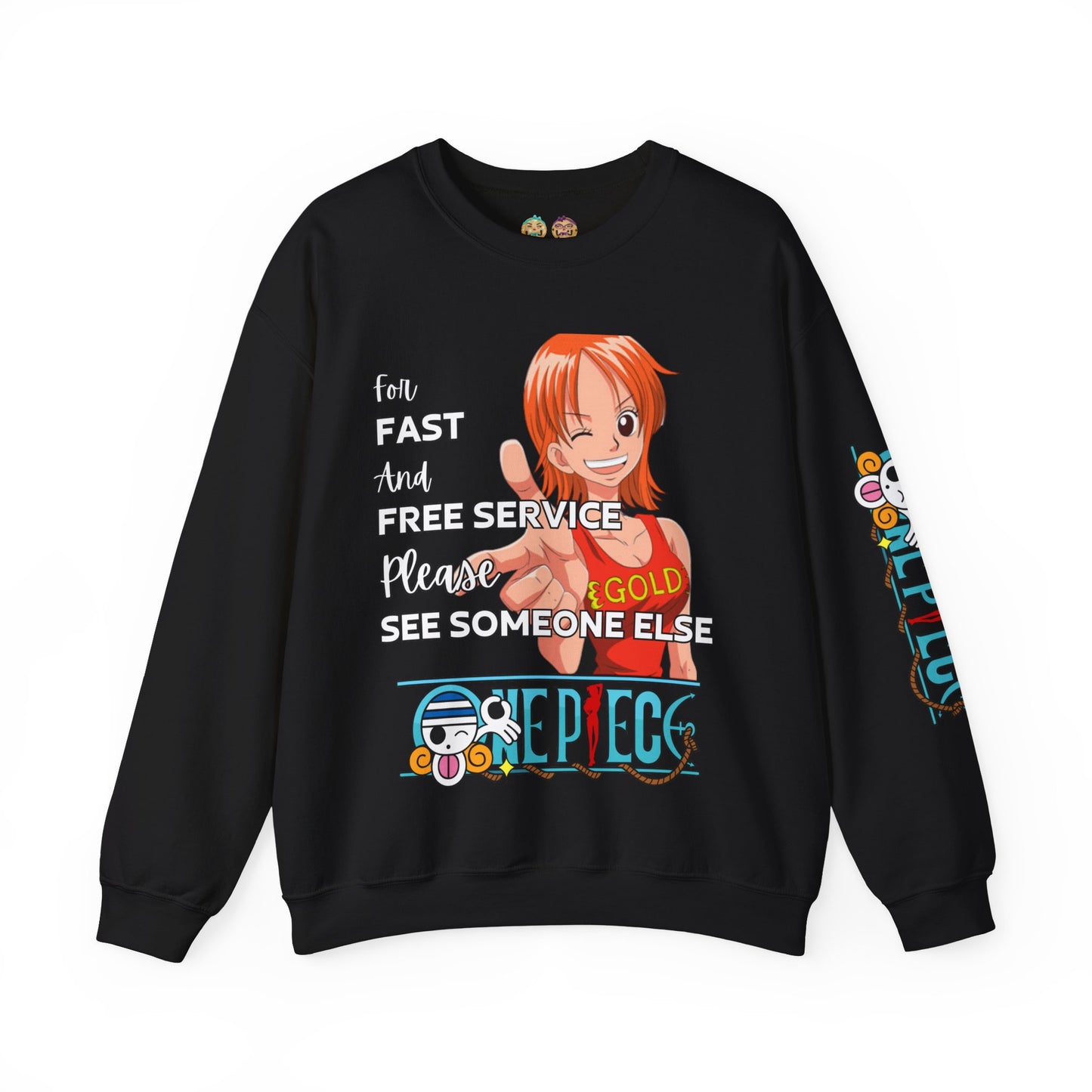 One Piece - Fast and Free Service Unisex Heavy Blend™ Crewneck Sweatshirt