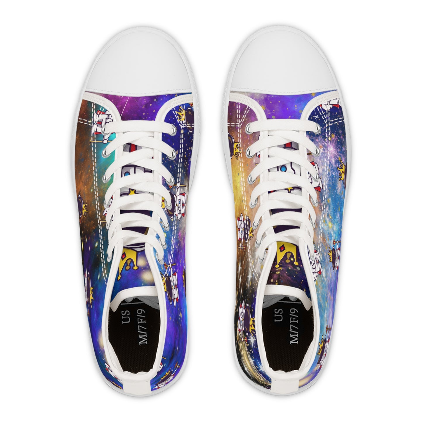 The Grumpy Cookies - Space King Women's Black High Top Sneakers