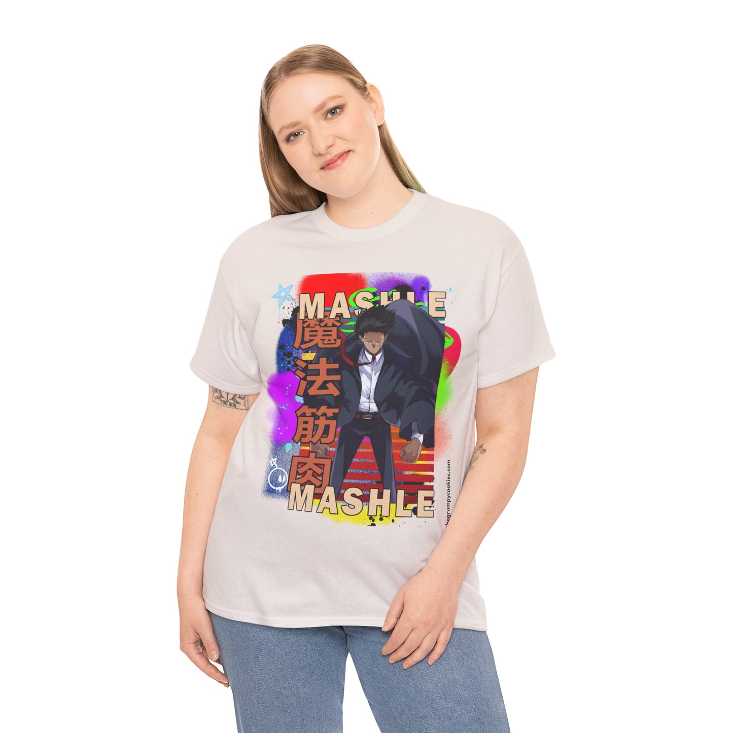 Mashle - Mash Burnedead Graffiti Unisex Heavy Cotton Tee