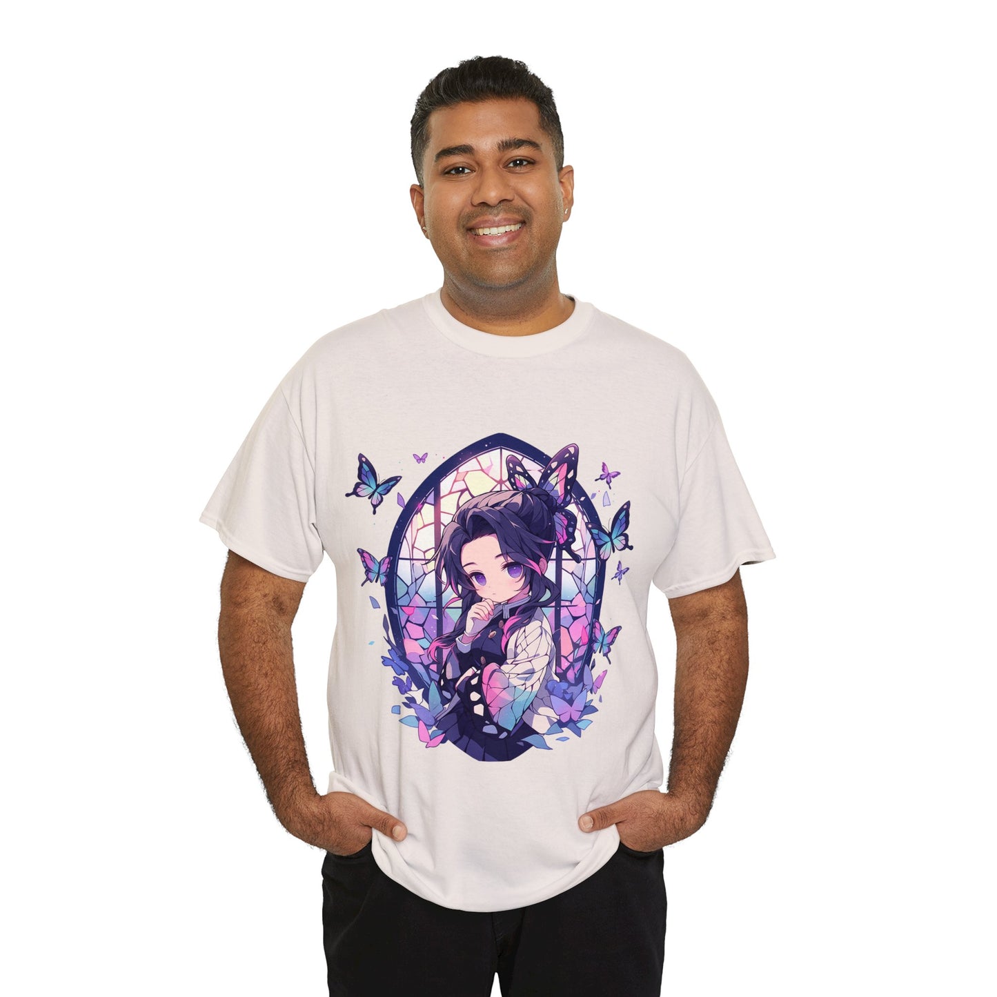 Demon Slayer - Stained Glass Shinobu Kocho Series Unisex Heavy Cotton Tee
