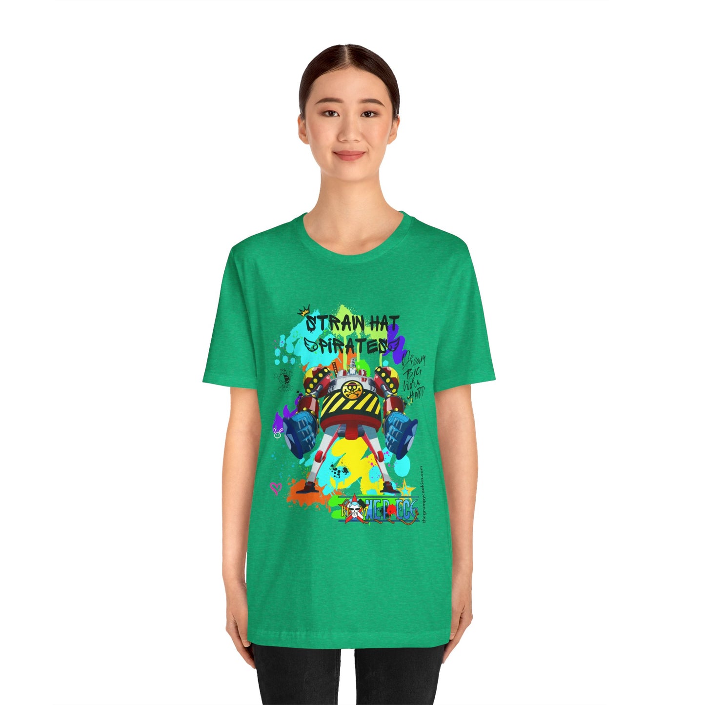 One Piece - Graffiti General Franky Unisex Jersey Short Sleeve Tee