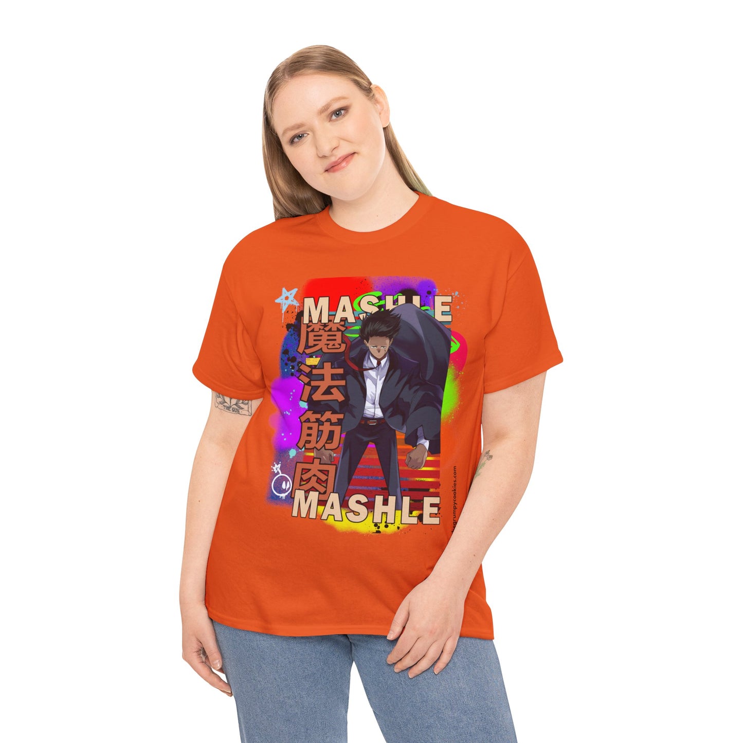 Mashle - Mash Burnedead Graffiti Unisex Heavy Cotton Tee