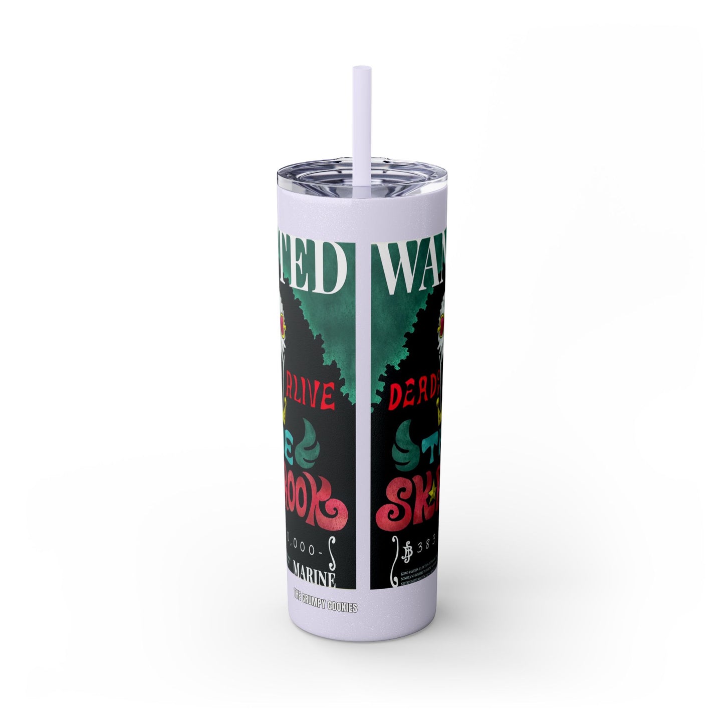 One Piece - Brook Wanted Poster Tumbler with Straw, 20oz