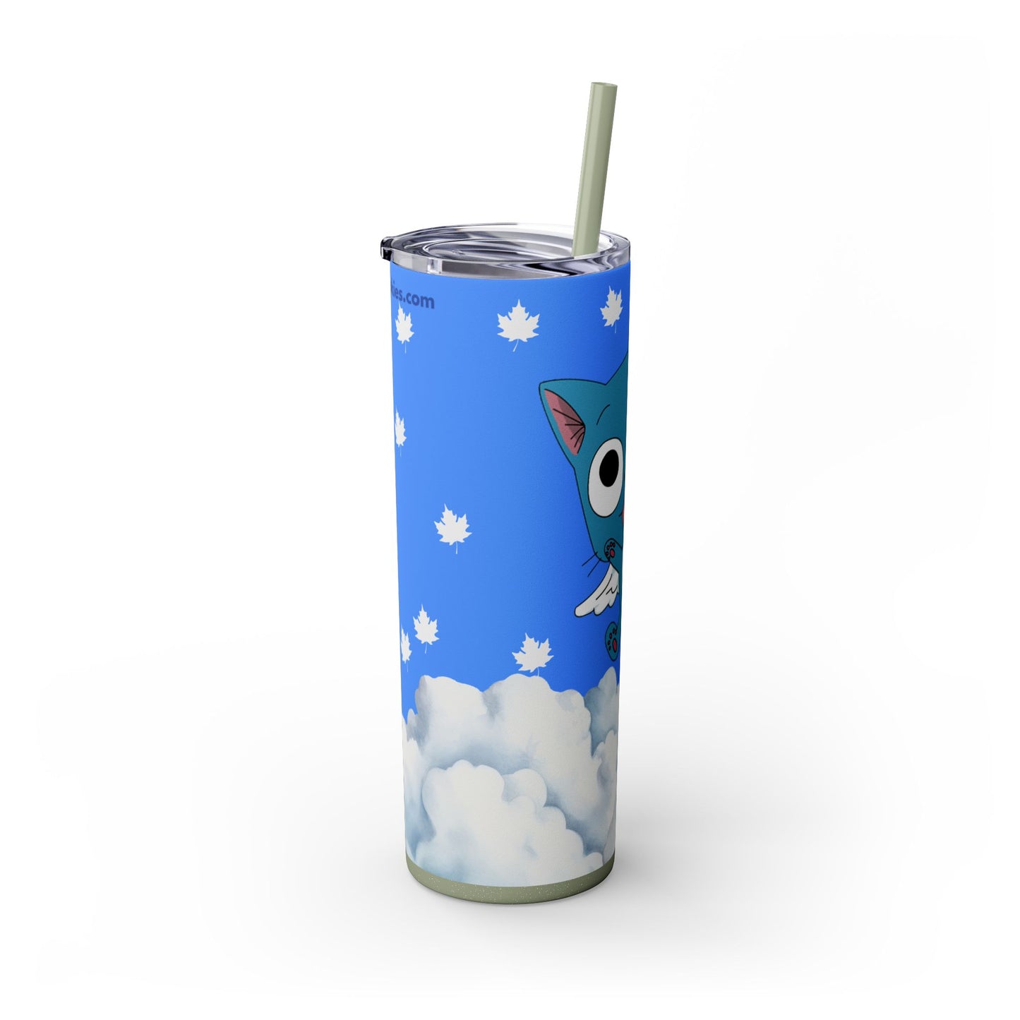 Fairy Tail - Happy As Can Be Skinny Tumbler with Straw, 20oz