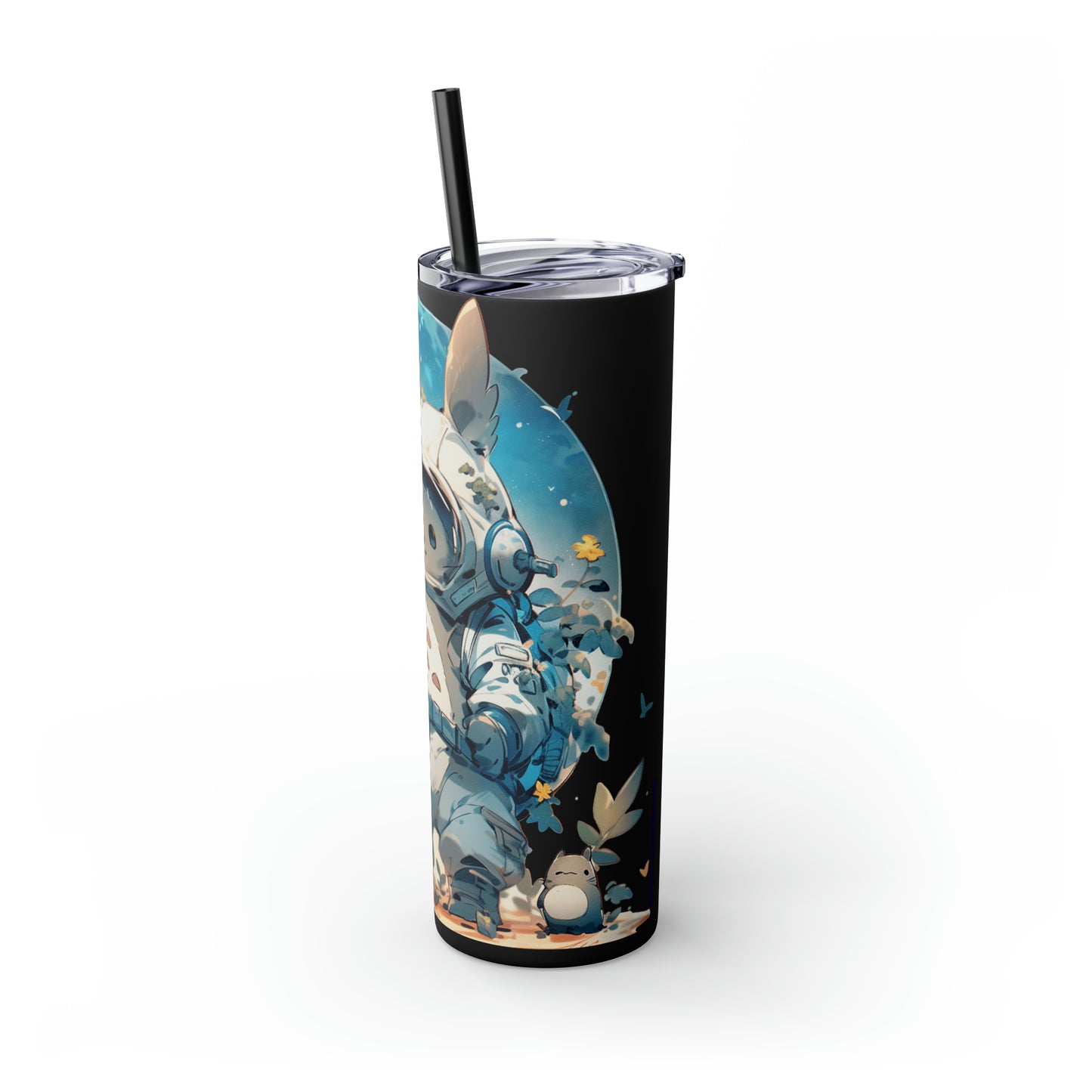 Studio Ghibli - My Neighbor Totoro - Totoro In Space Skinny Tumbler with Straw, 20oz