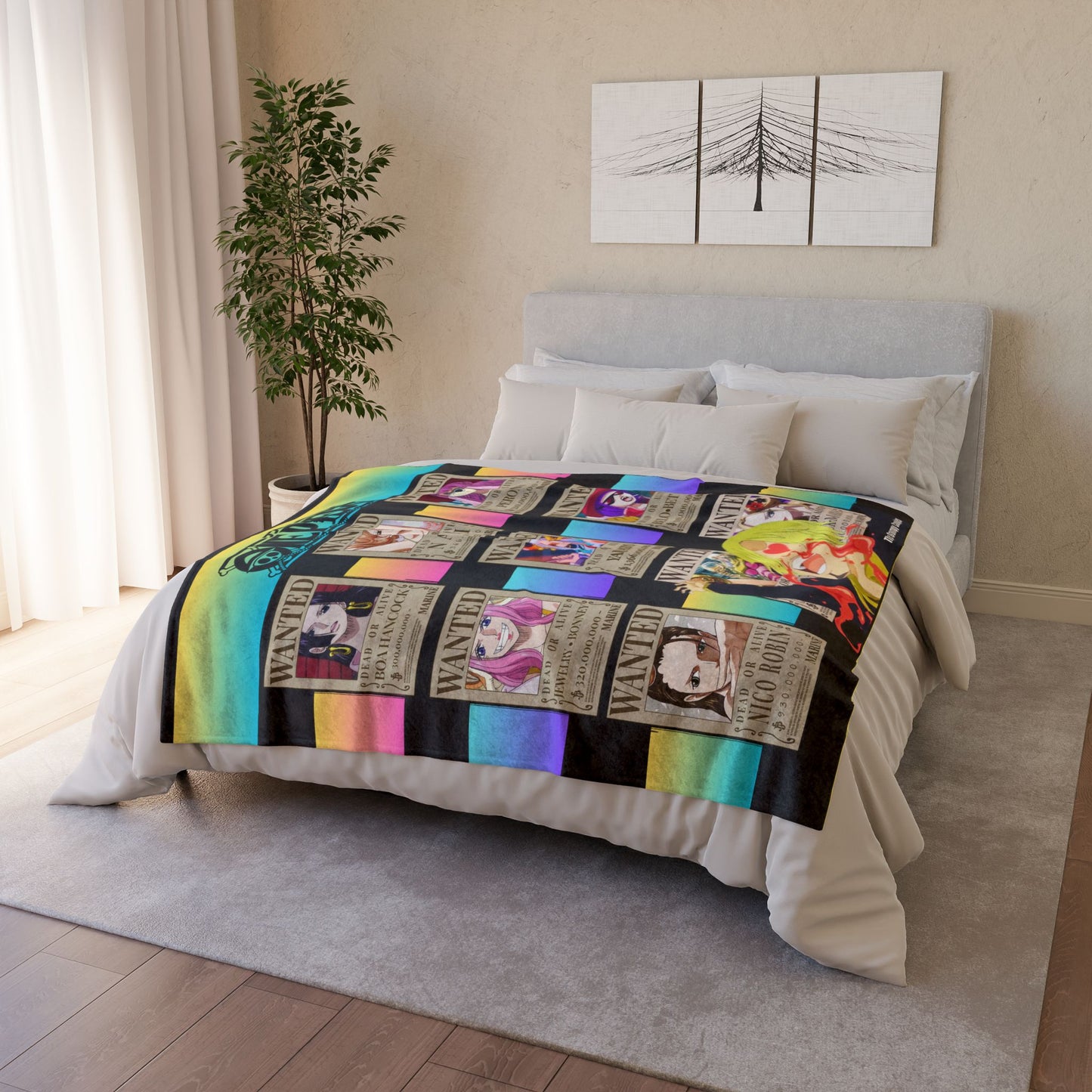 One Piece - Sanji In Love Polyester Blanket