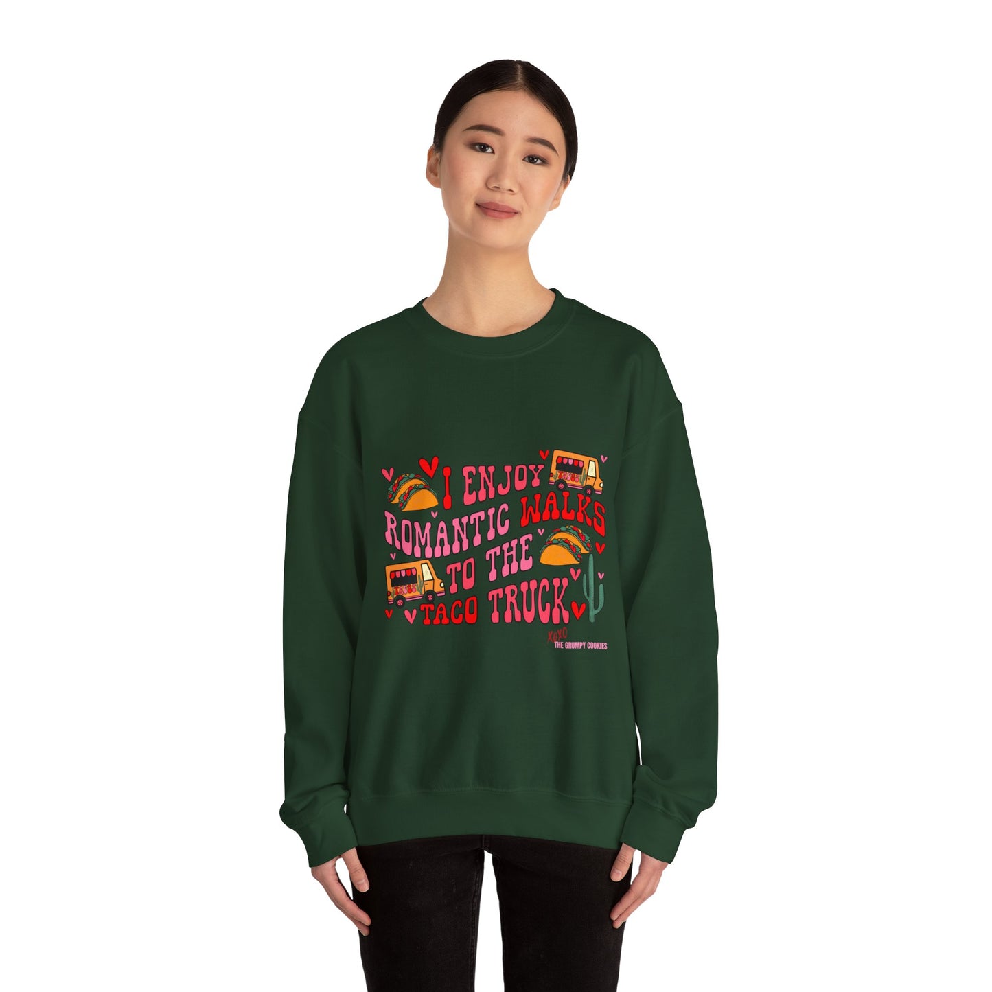 The Grumpy Cookies - Romance = Tacos Unisex Heavy Blend™ Crewneck Sweatshirt