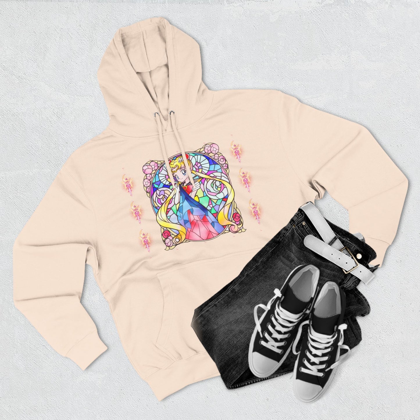 Sailor Moon - Stained Glass Sailor Power Pullover Hoodie