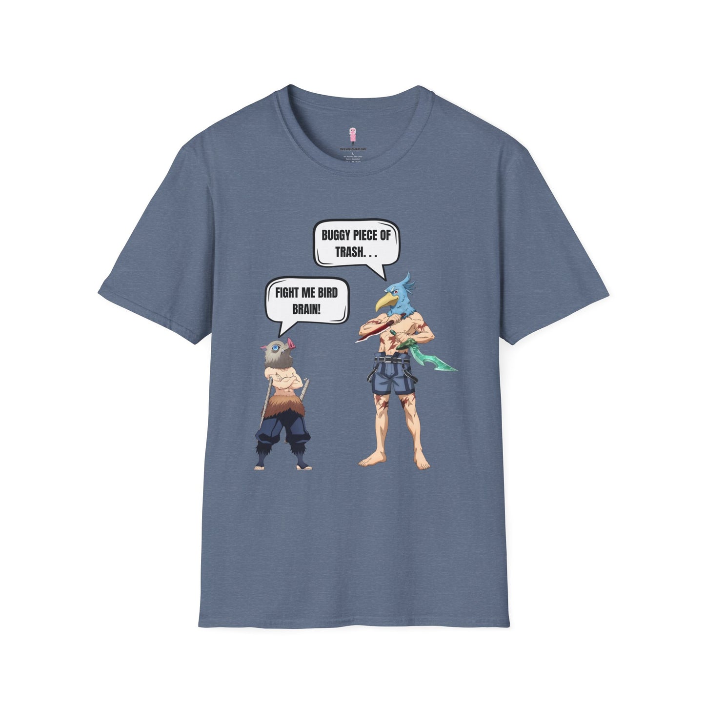 Shangri-la Frontier vs Demon Slayer- Boar Head vs Bird Brain Graphic Tee