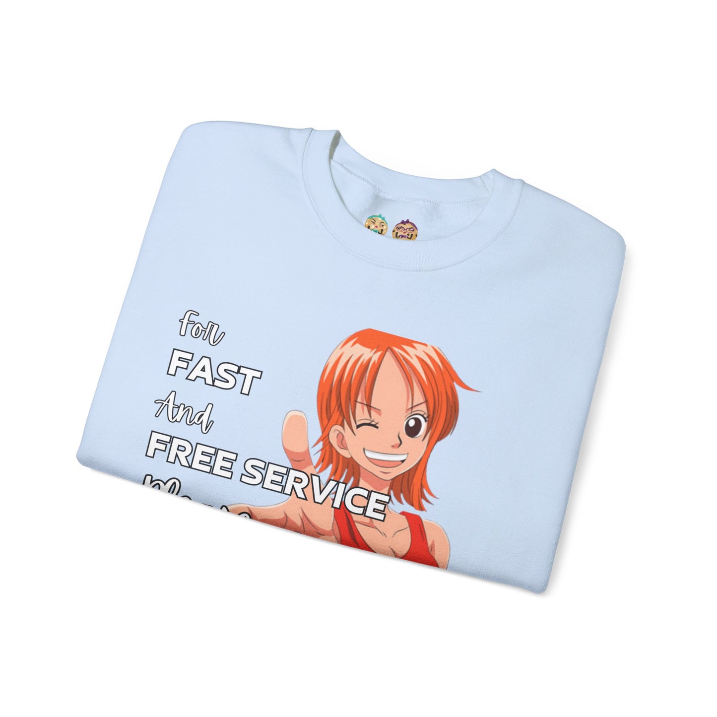 One Piece - Fast and Free Service Unisex Heavy Blend™ Crewneck Sweatshirt