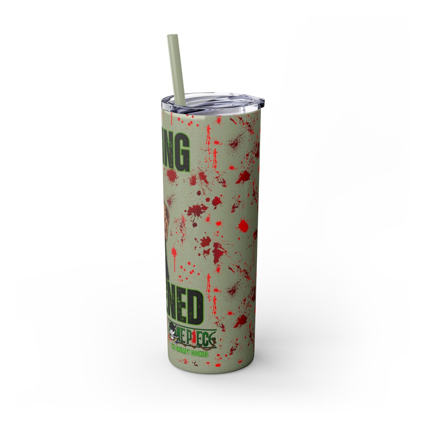 One Piece - Zoro Nothing Happened Skinny Tumbler with Straw, 20oz