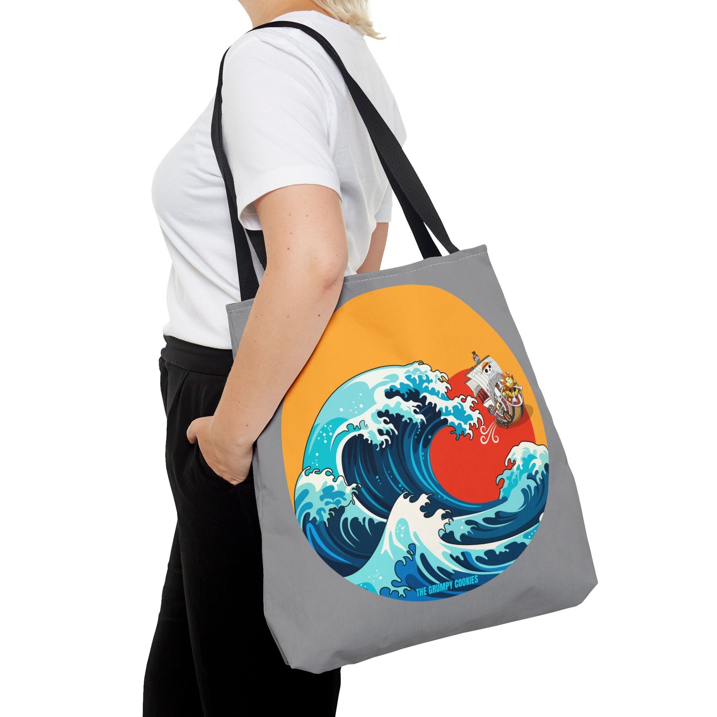 One Piece - Riding the Wave Grey Tote Bag