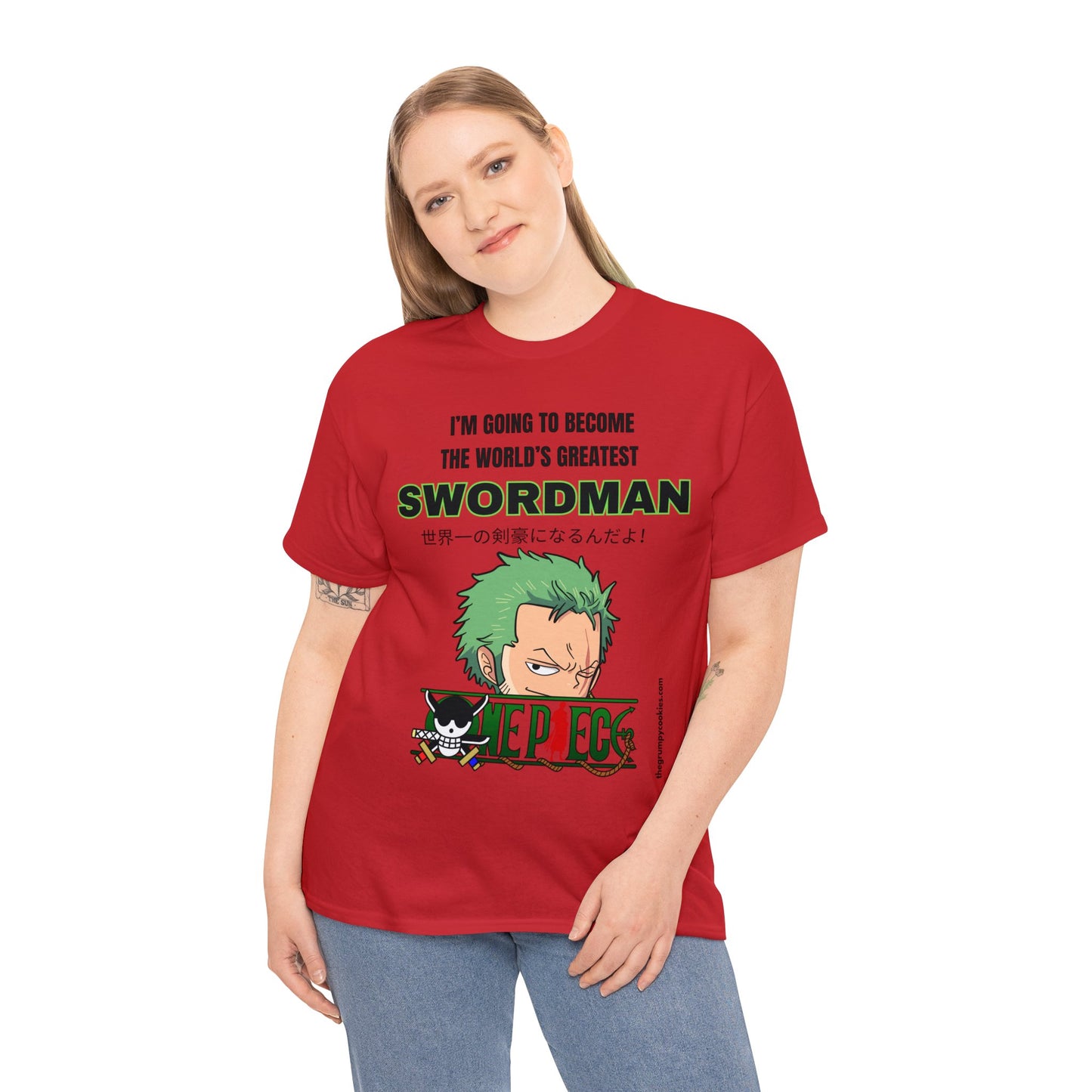 One Piece - World's Greatest Swordsman Unisex Heavy Cotton Tee