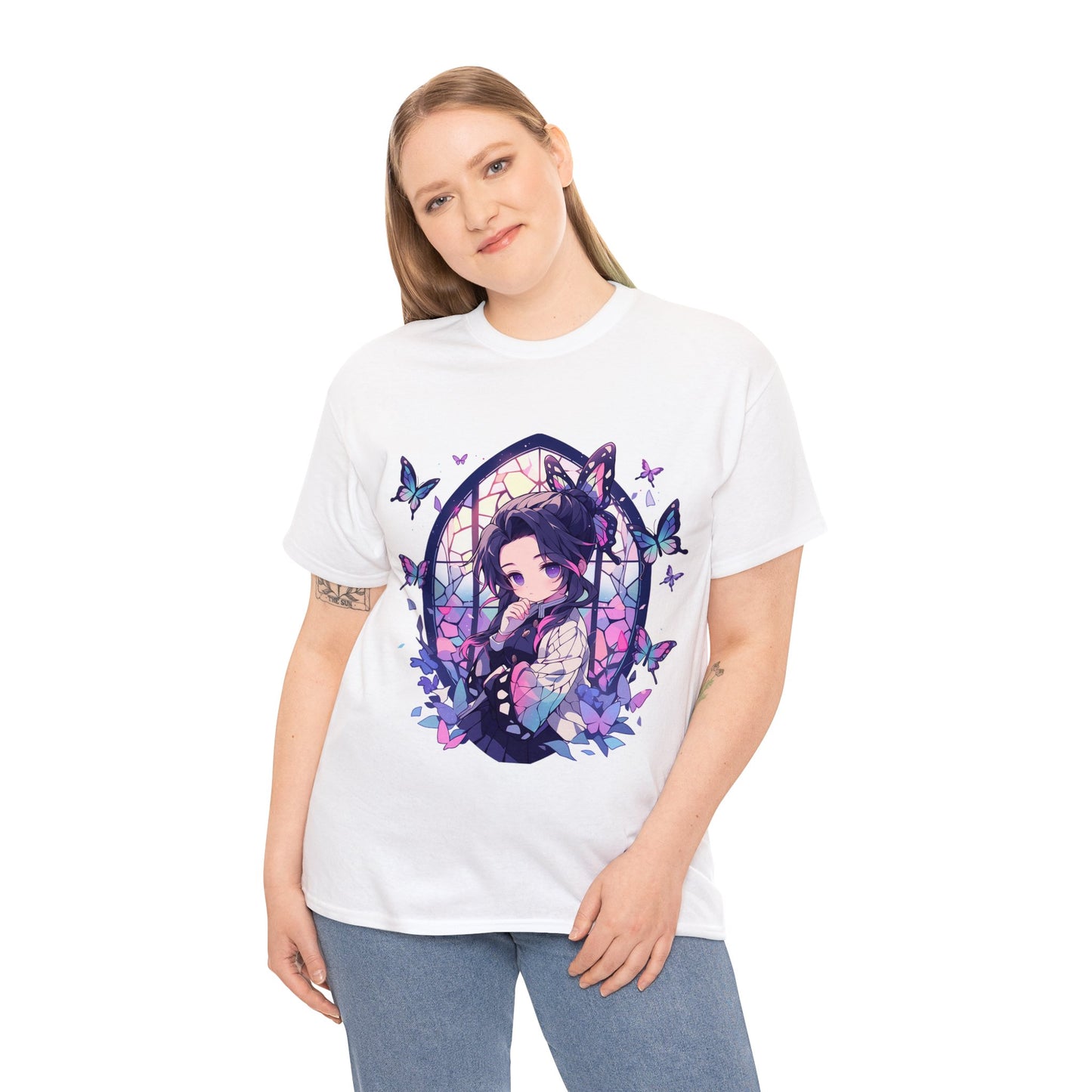 Demon Slayer - Stained Glass Shinobu Kocho Series Unisex Heavy Cotton Tee