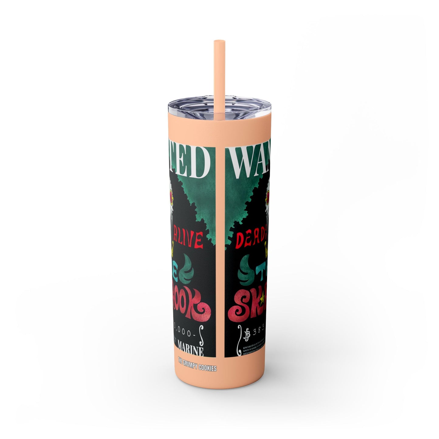 One Piece - Brook Wanted Poster Tumbler with Straw, 20oz