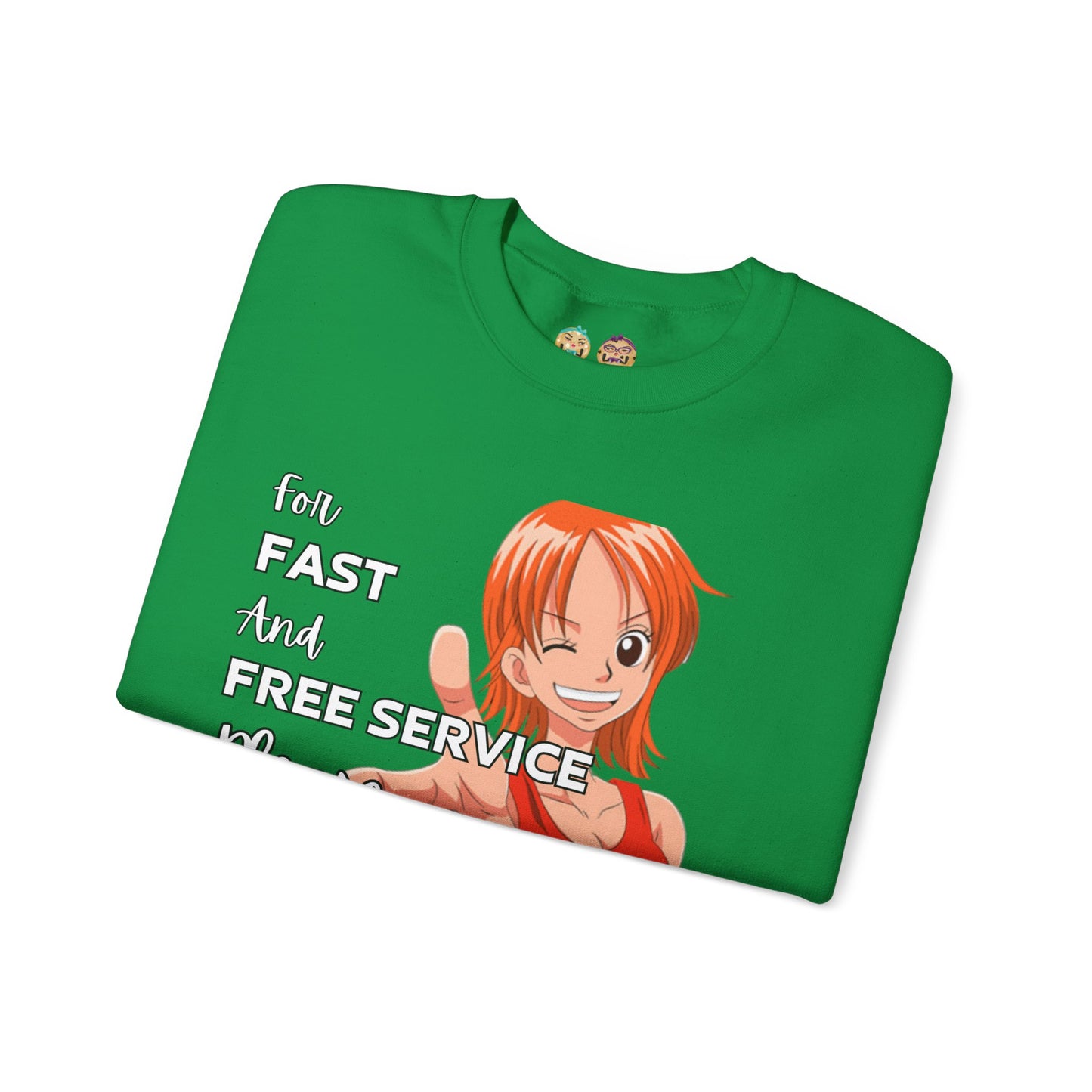 One Piece - Fast and Free Service Unisex Heavy Blend™ Crewneck Sweatshirt