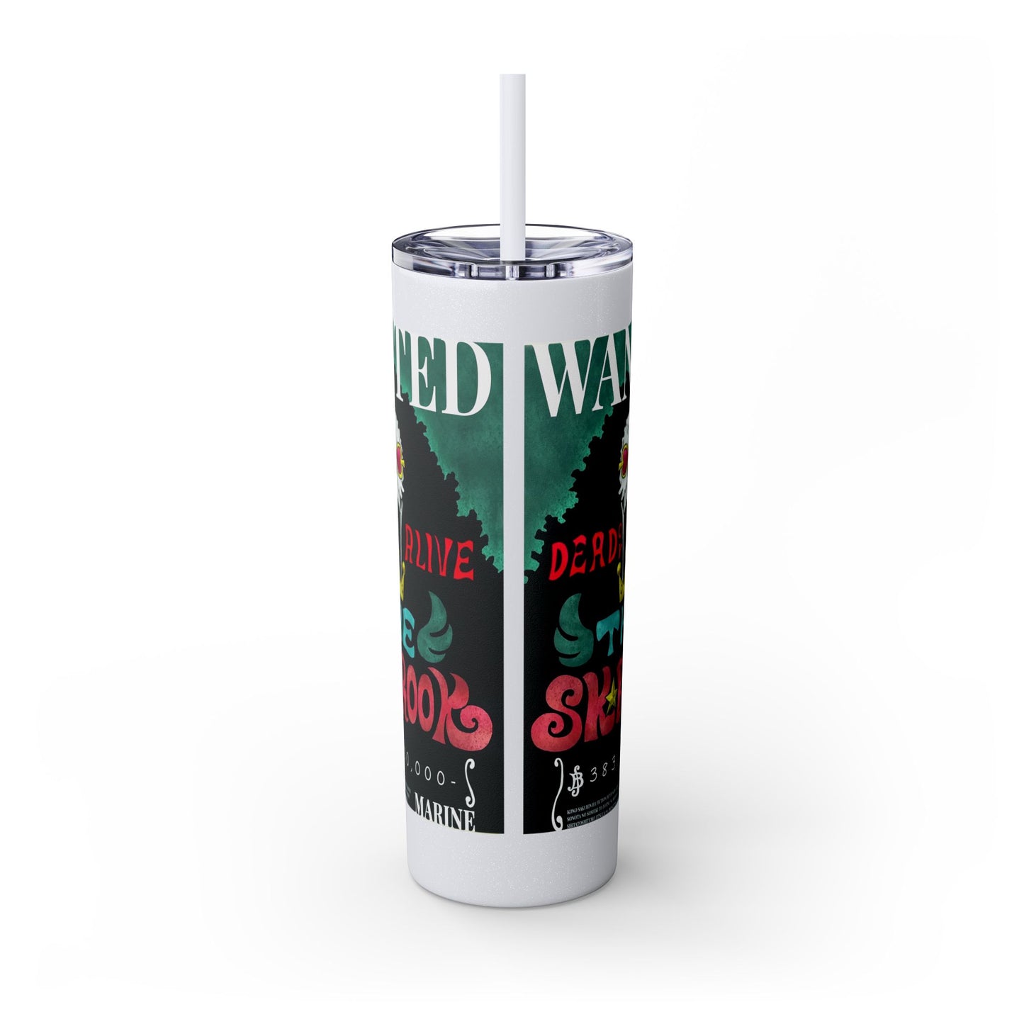 One Piece - Brook Wanted Poster Tumbler with Straw, 20oz