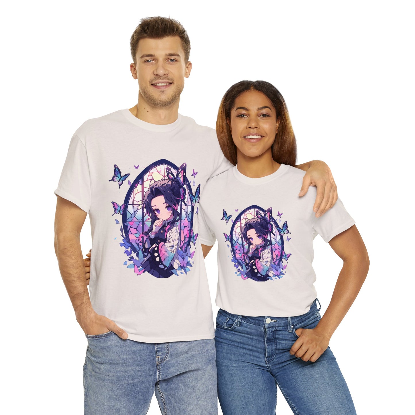 Demon Slayer - Stained Glass Shinobu Kocho Series Unisex Heavy Cotton Tee