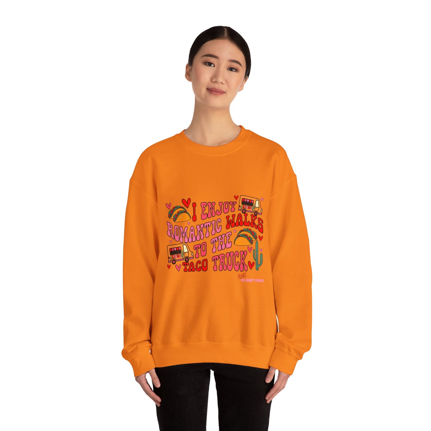 The Grumpy Cookies - Romance = Tacos Unisex Heavy Blend™ Crewneck Sweatshirt