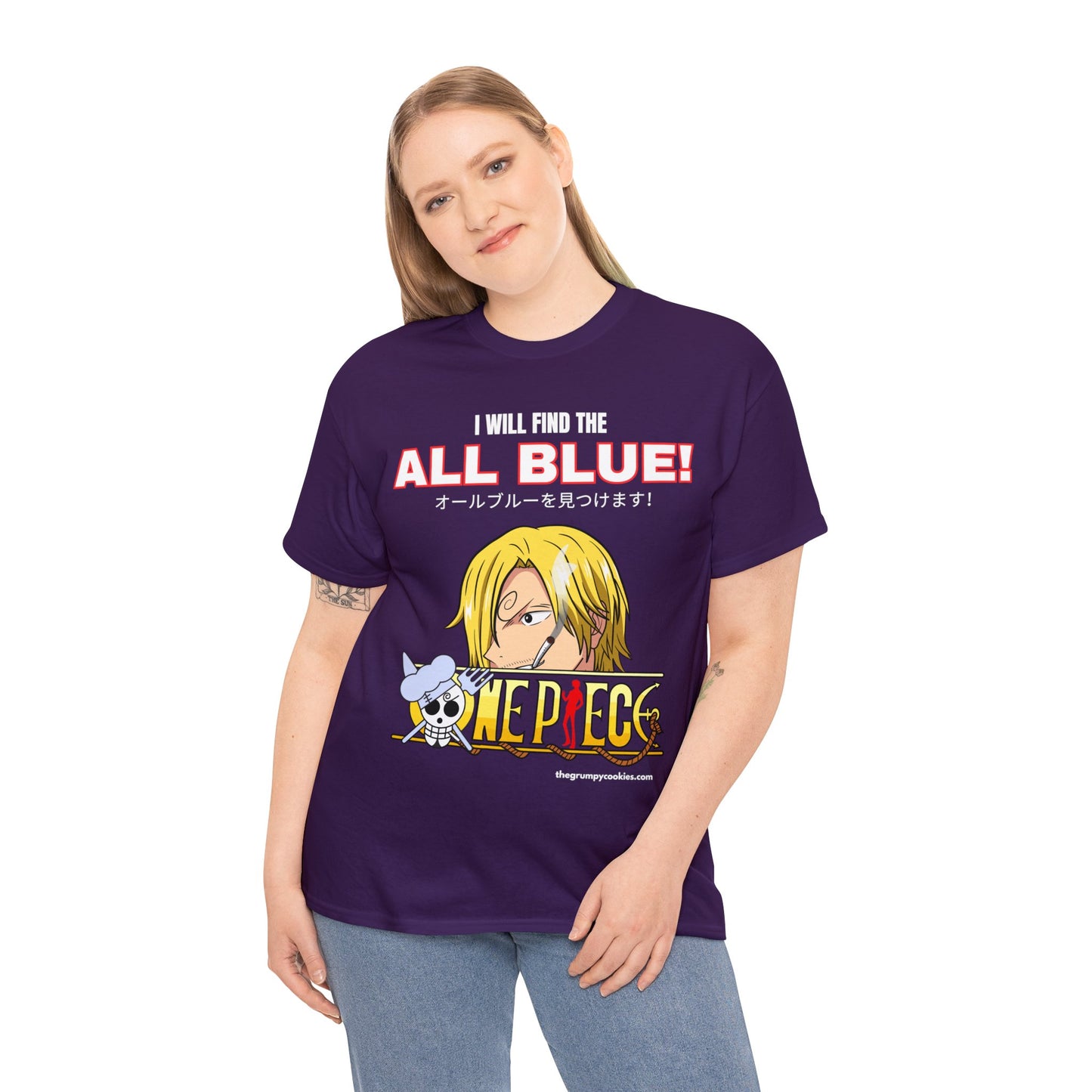 One Piece - Find the All Blue Unisex Heavy Cotton Tee