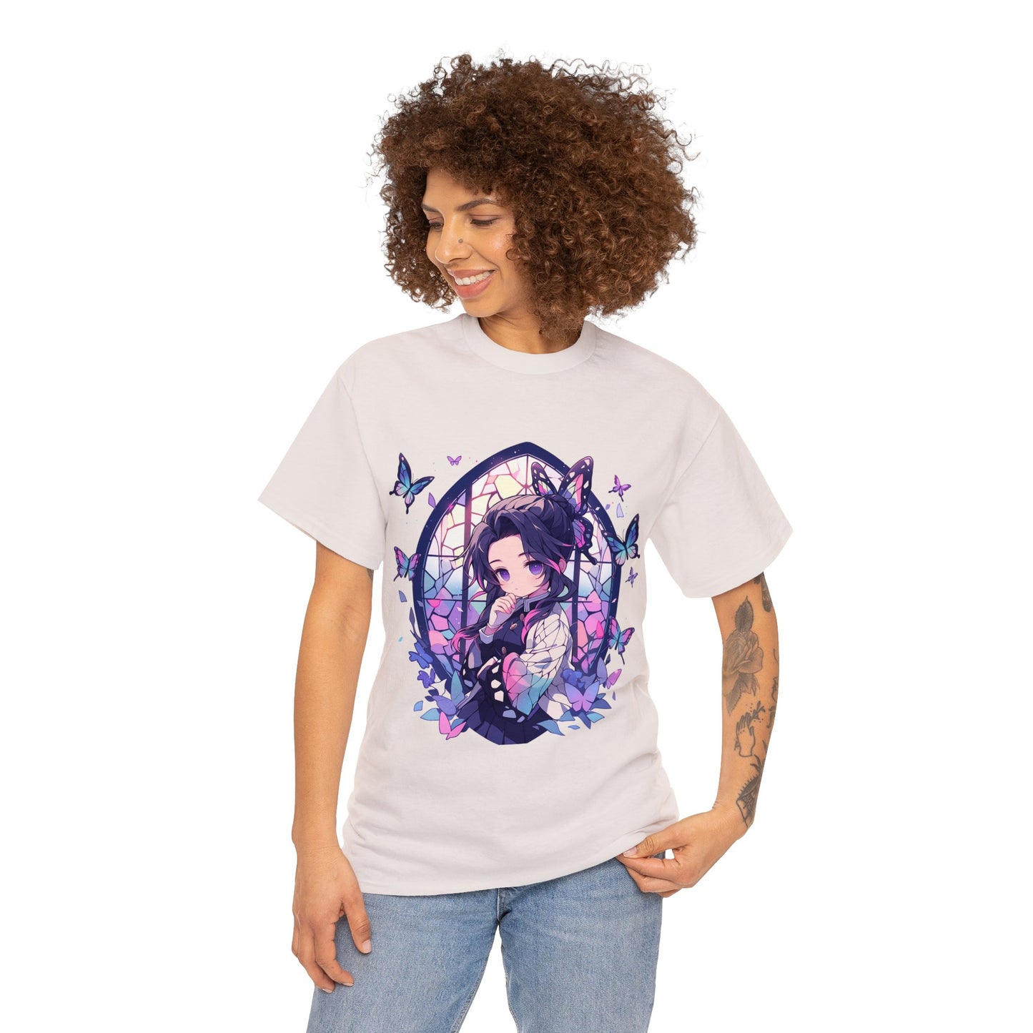 Demon Slayer - Stained Glass Shinobu Kocho Series Unisex Heavy Cotton Tee