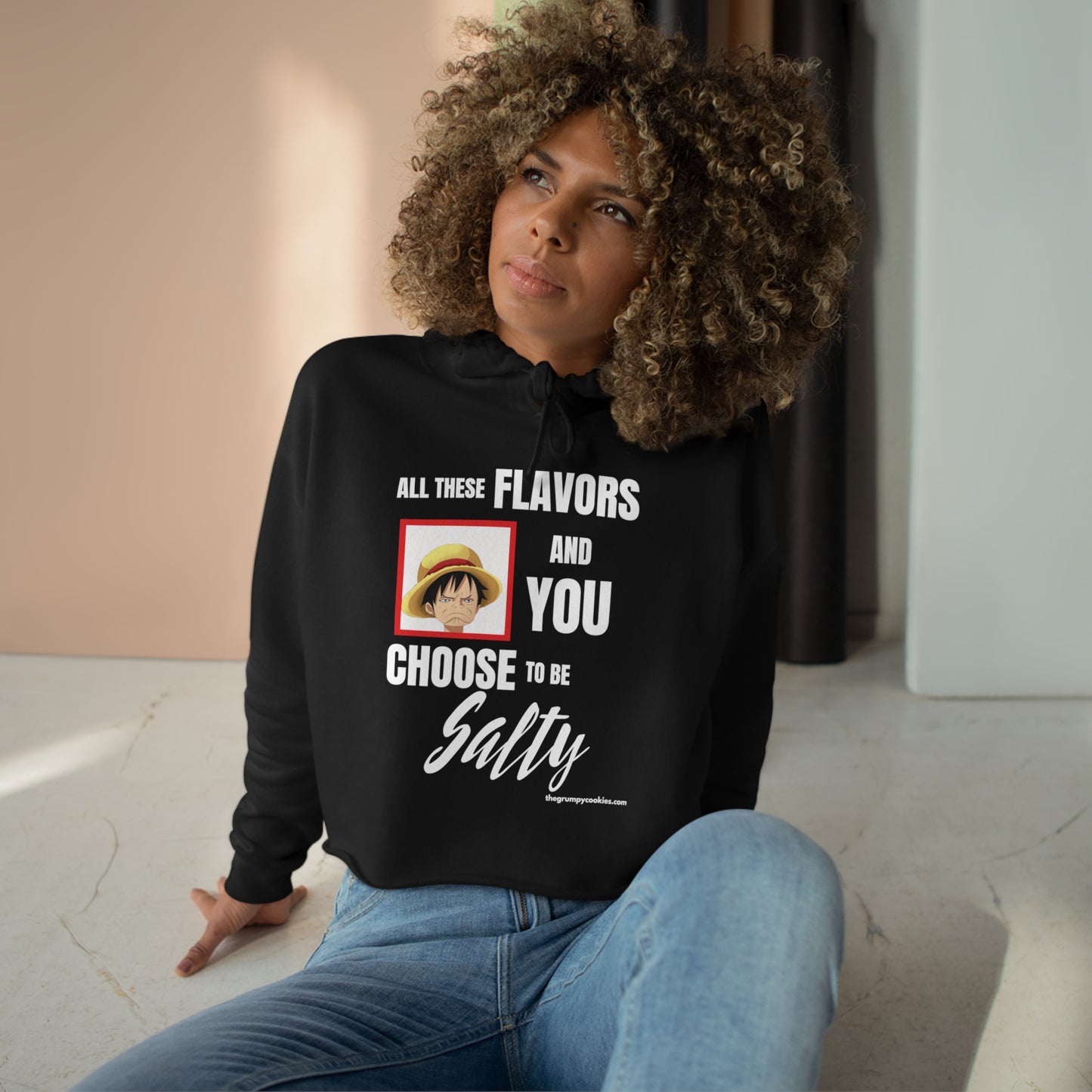 One Piece - Luffy Choose to Be Salty Crop Hoodie