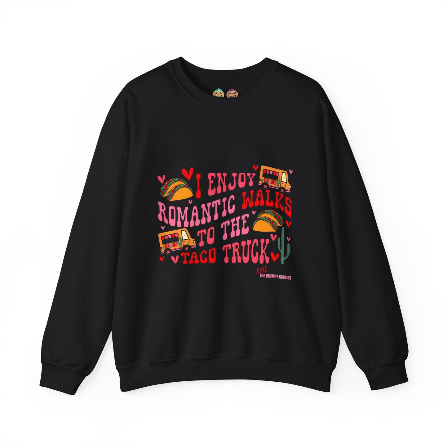 The Grumpy Cookies - Romance = Tacos Unisex Heavy Blend™ Crewneck Sweatshirt