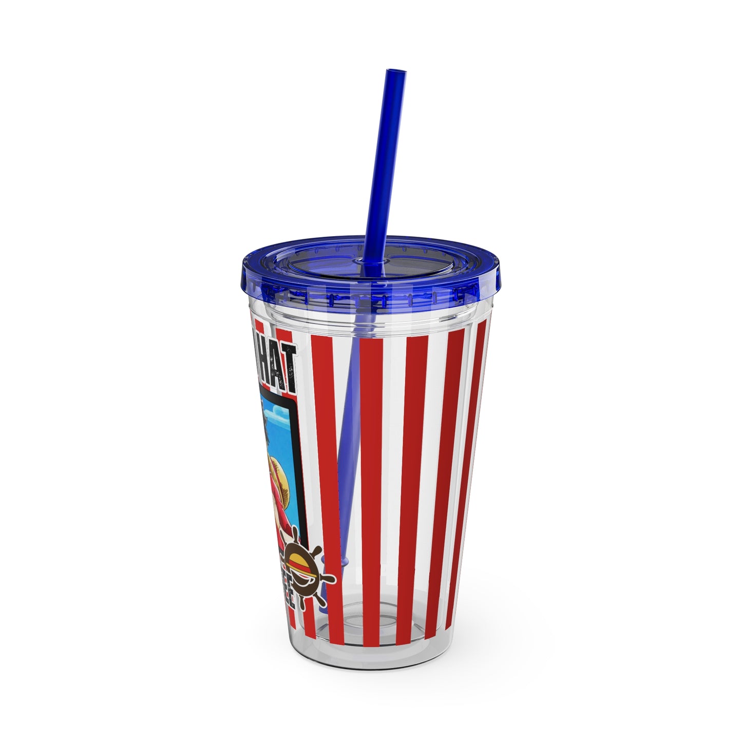Straw Hat Coffee - Captain Luffy Sunsplash Tumbler with Straw, 16oz