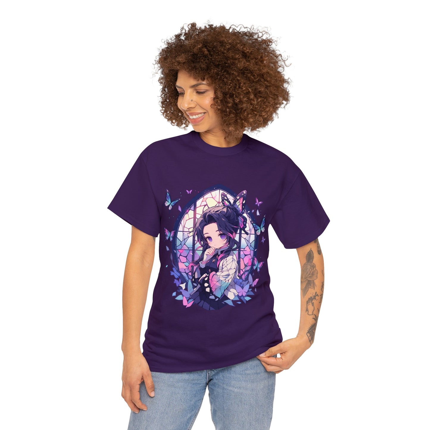 Demon Slayer - Stained Glass Shinobu Kocho Series Unisex Heavy Cotton Tee