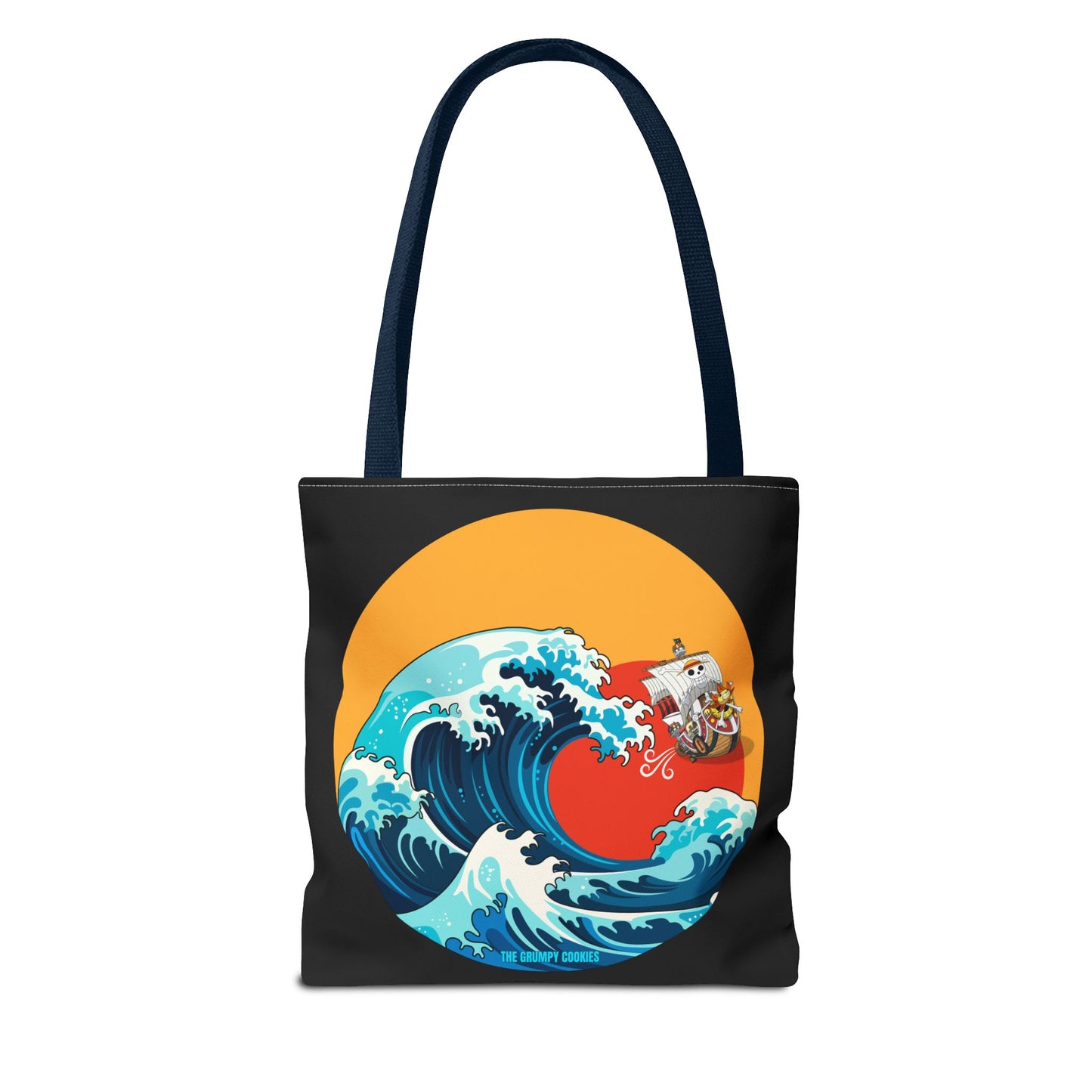 One Piece - Riding the Wave Black Tote Bag