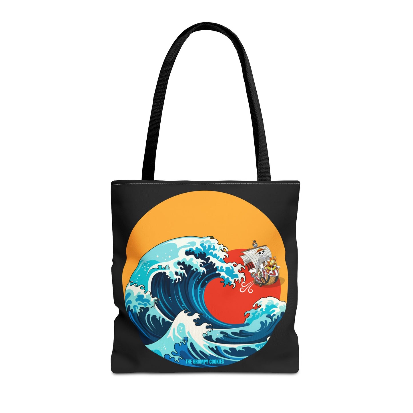 One Piece - Riding the Wave Black Tote Bag