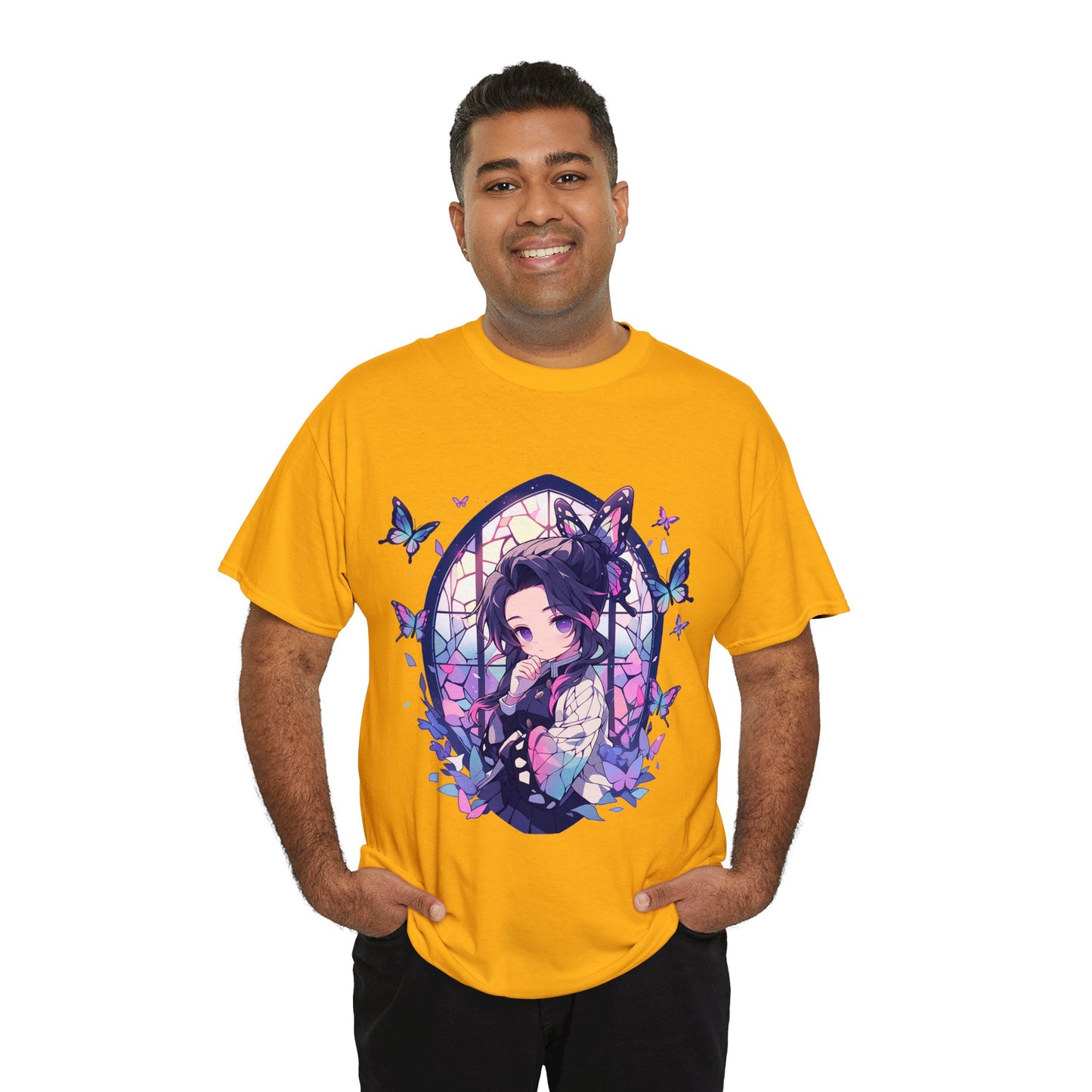 Demon Slayer - Stained Glass Shinobu Kocho Series Unisex Heavy Cotton Tee
