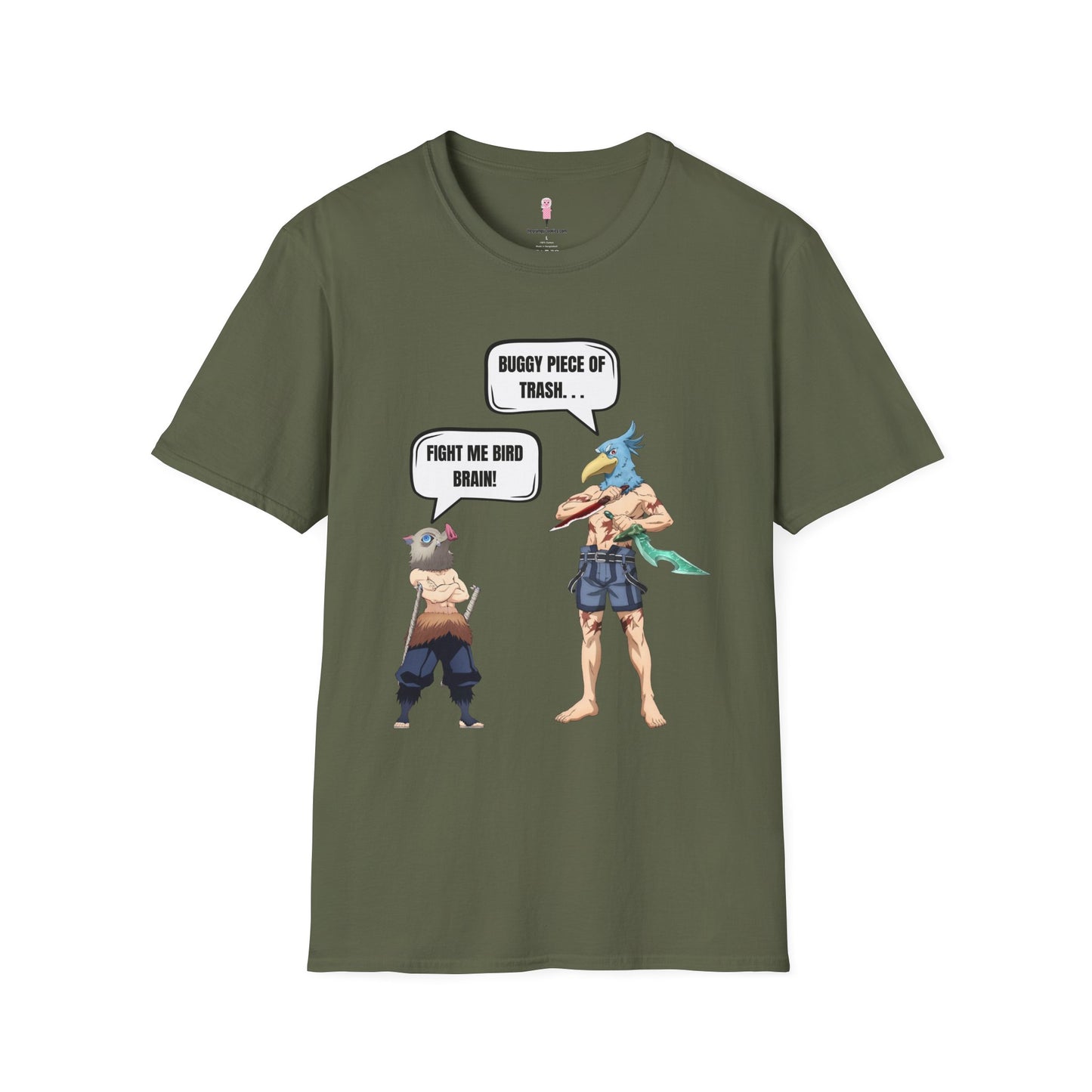 Shangri-la Frontier vs Demon Slayer- Boar Head vs Bird Brain Graphic Tee