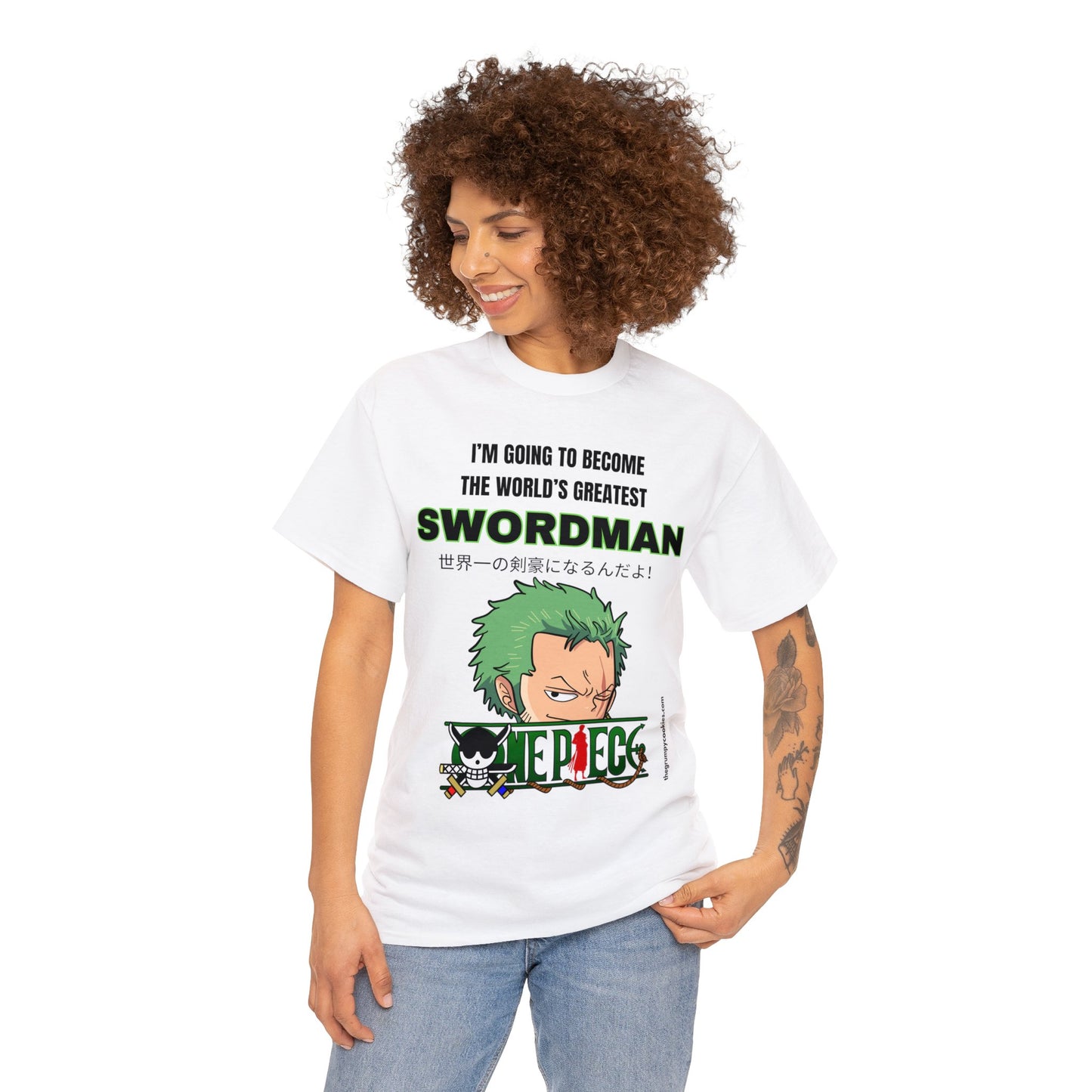One Piece - World's Greatest Swordsman Unisex Heavy Cotton Tee