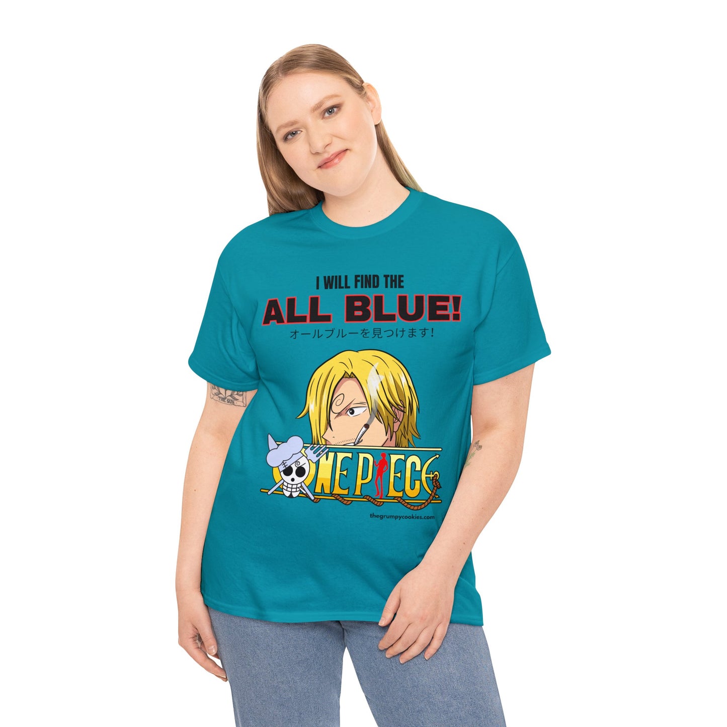 One Piece - Find the All Blue Unisex Heavy Cotton Tee