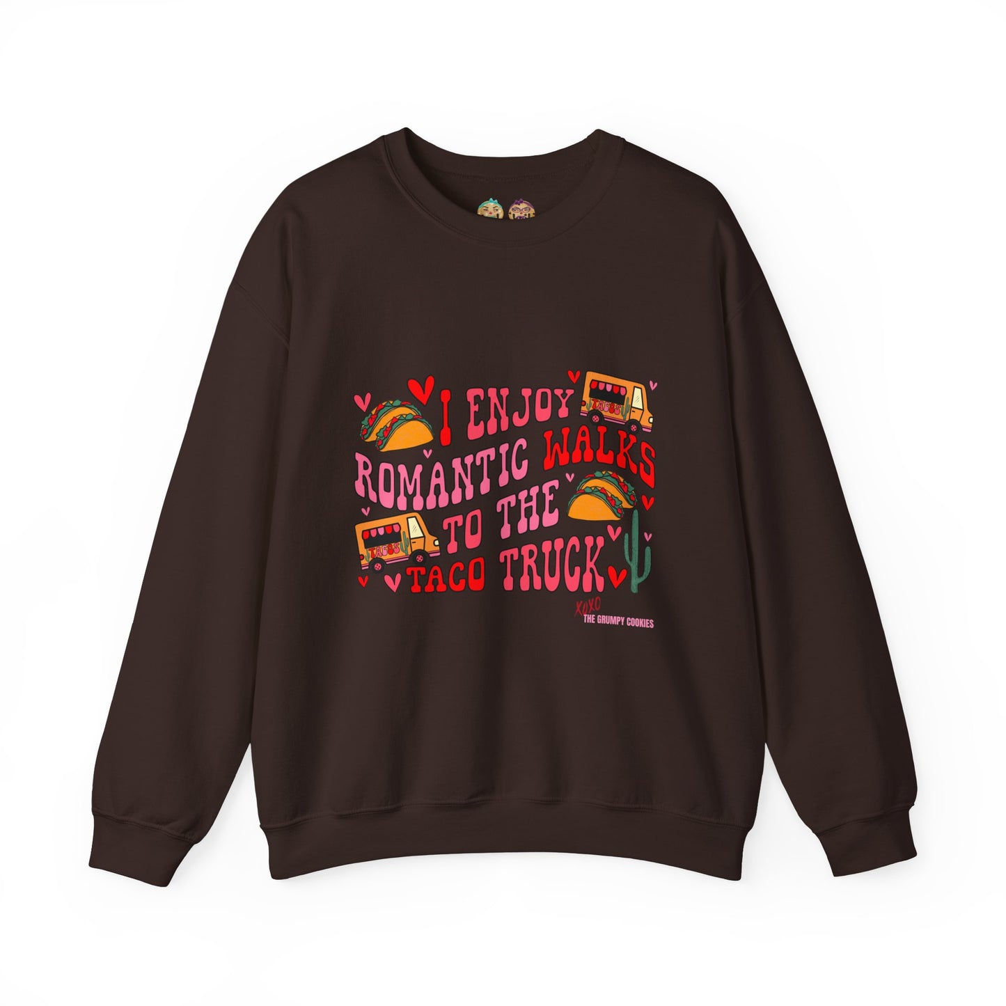 The Grumpy Cookies - Romance = Tacos Unisex Heavy Blend™ Crewneck Sweatshirt