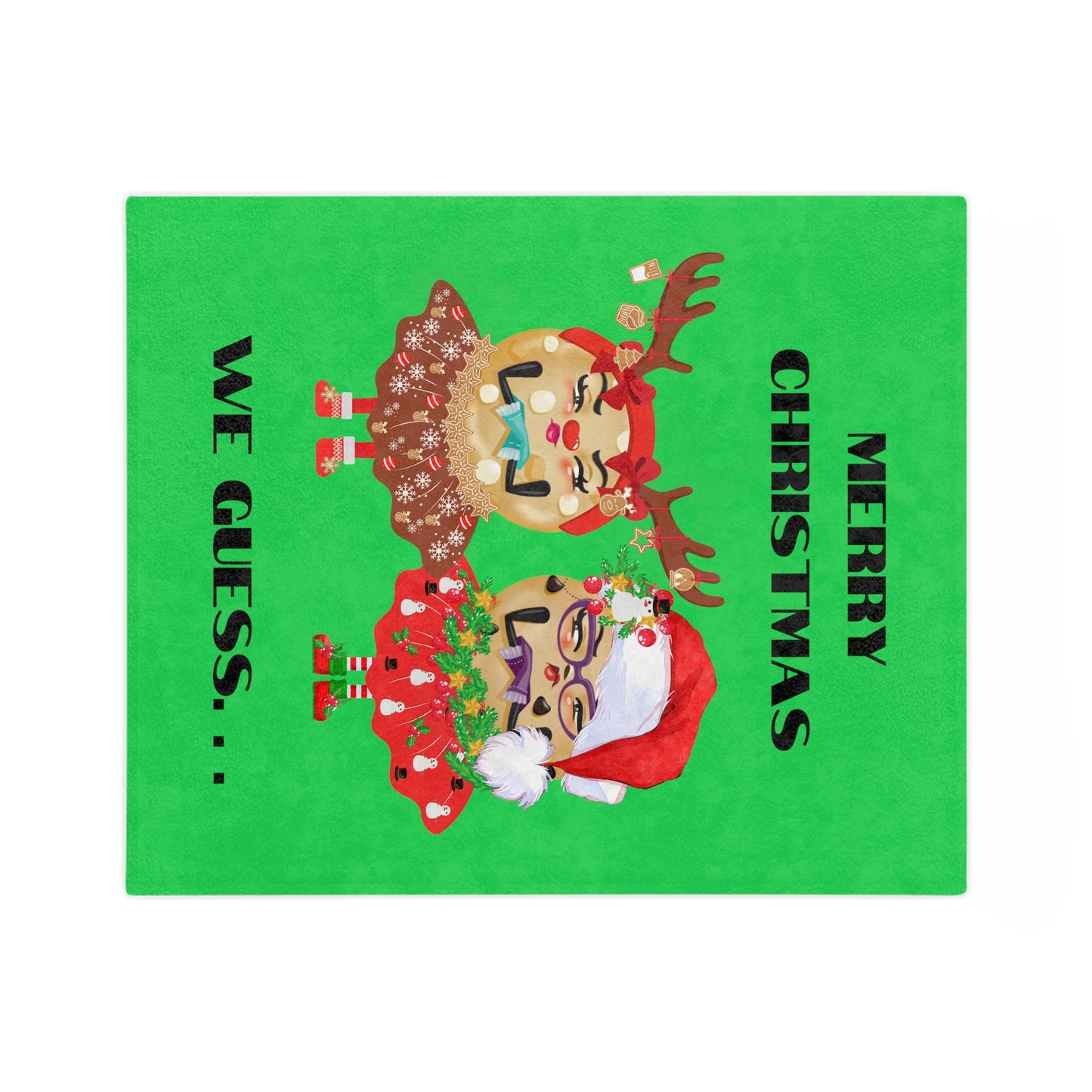 The Grumpy Cookies - Merry Christmas... We Guess Velveteen Minky Blanket