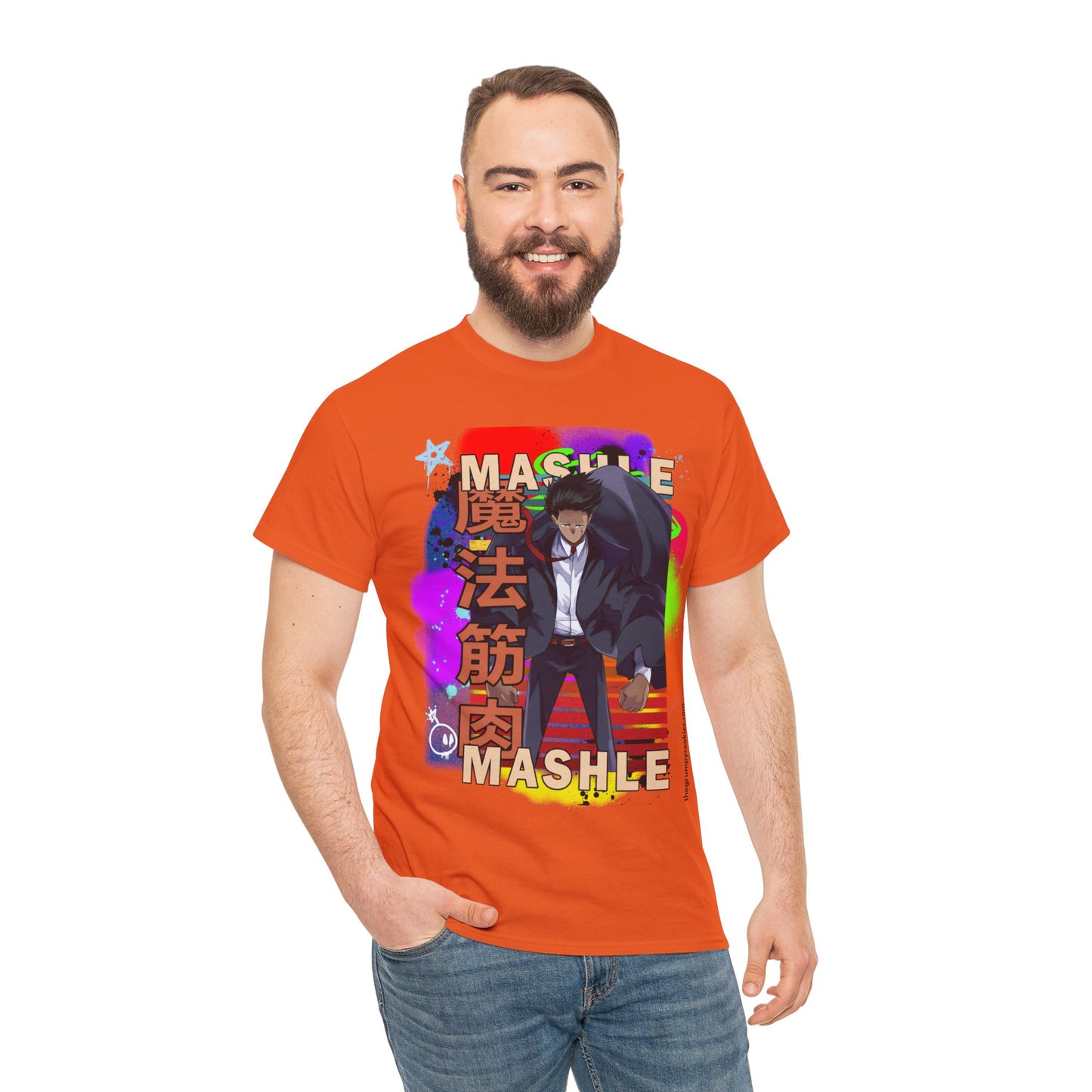 Mashle - Mash Burnedead Graffiti Unisex Heavy Cotton Tee