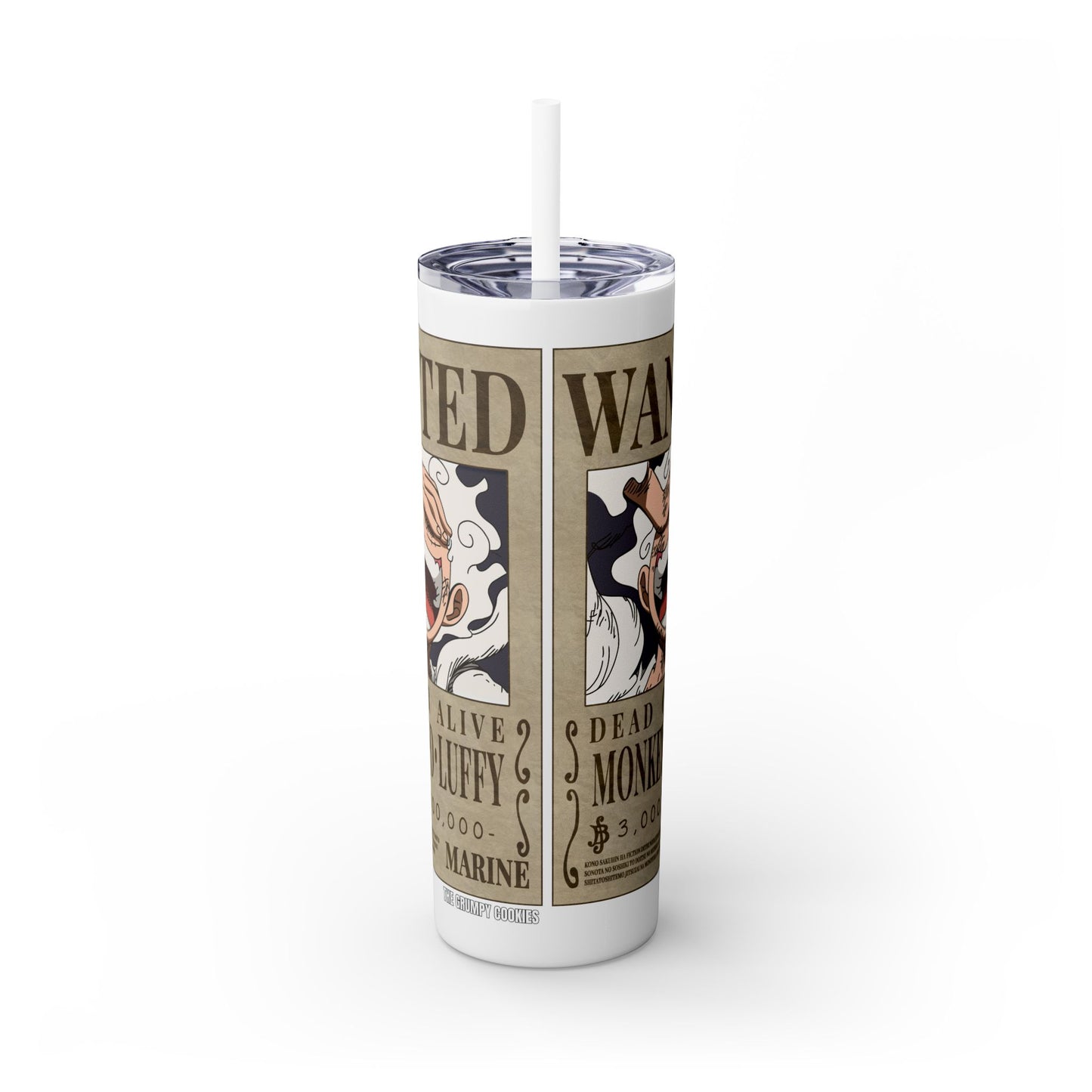 One Piece - Luffy Fifth Gear Skinny Tumbler with Straw, 20oz