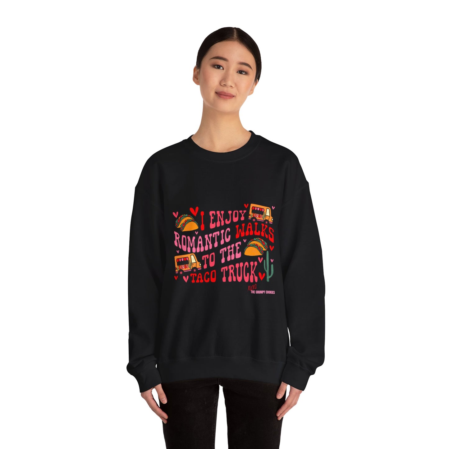 The Grumpy Cookies - Romance = Tacos Unisex Heavy Blend™ Crewneck Sweatshirt