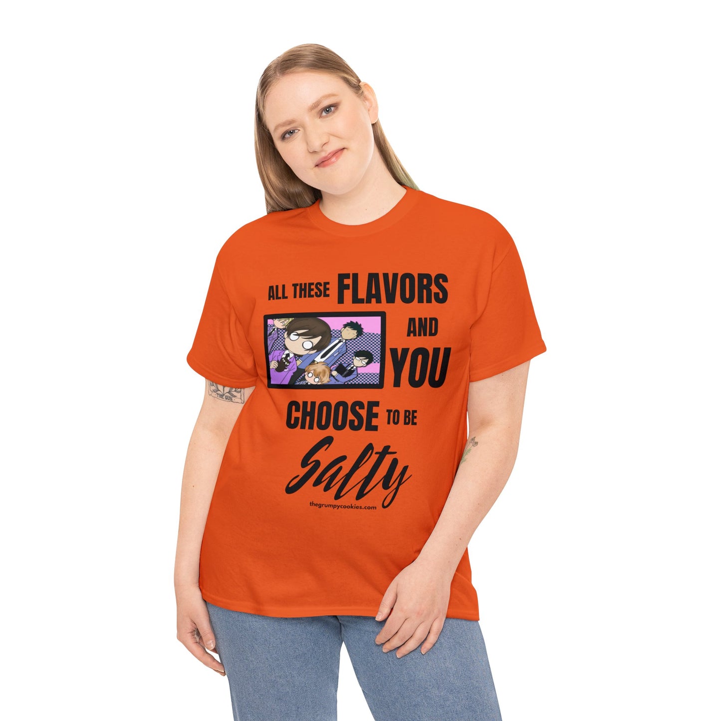 Ouran High School Host Club - Shocked Hosts Choose to Be Salty Unisex Heavy Cotton Tee